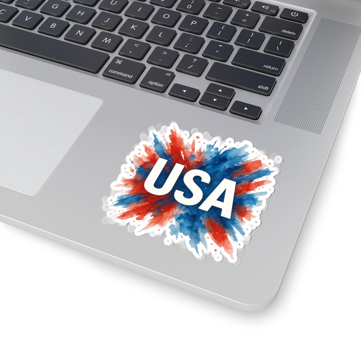 USA Watercolor Sticker - Kiss-Cut Vinyl Patriotic Decal, Independence Day Decor, Laptop and Journal Sticker, July 4th Gift