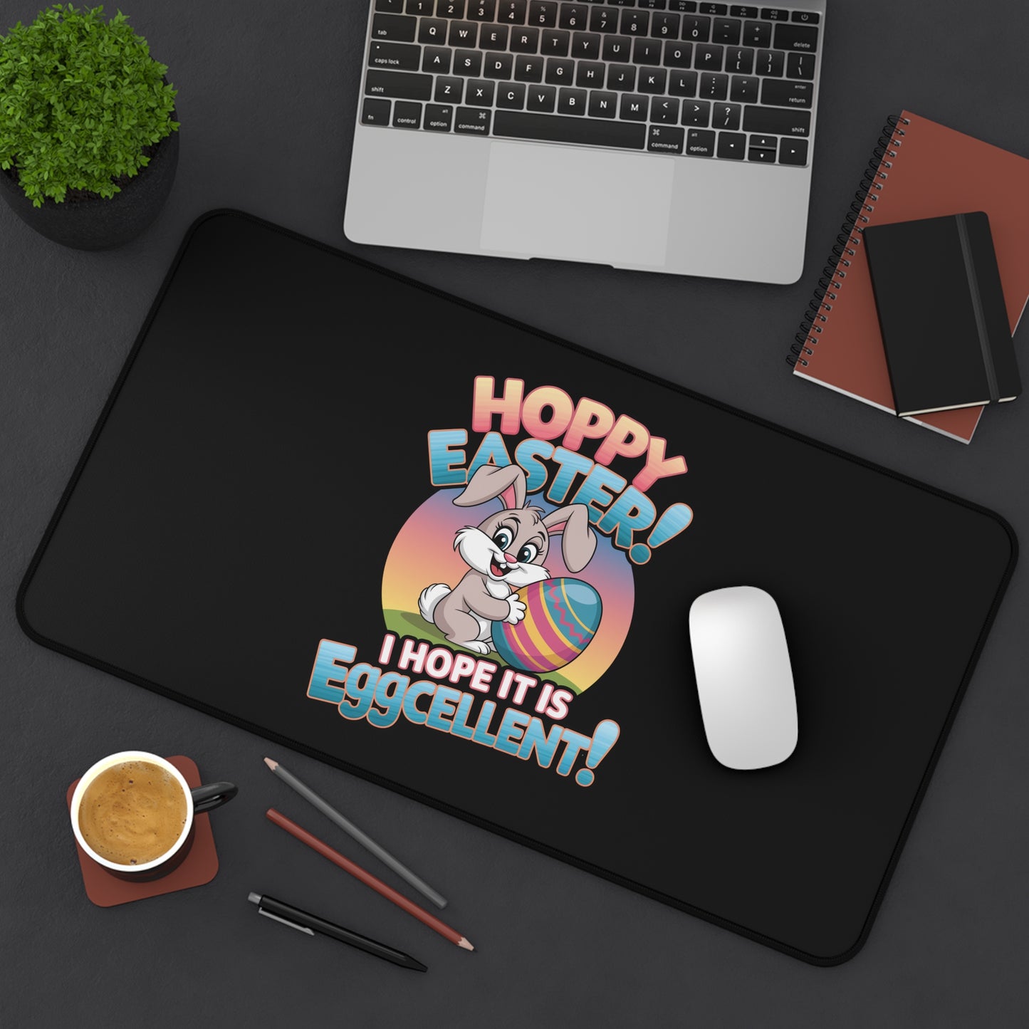 Easter Bunny Desk Mat Easter Mouse Pad Easter Decor Easter Bunny Office Decoration