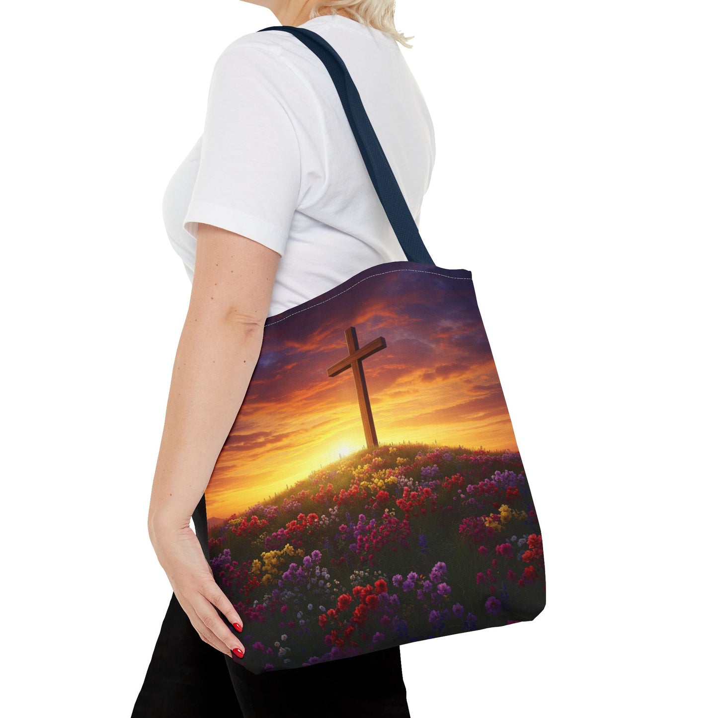 Da Vinci Cross Tote Bag Christian Bag Spiritual Tote Religious Tote Bag