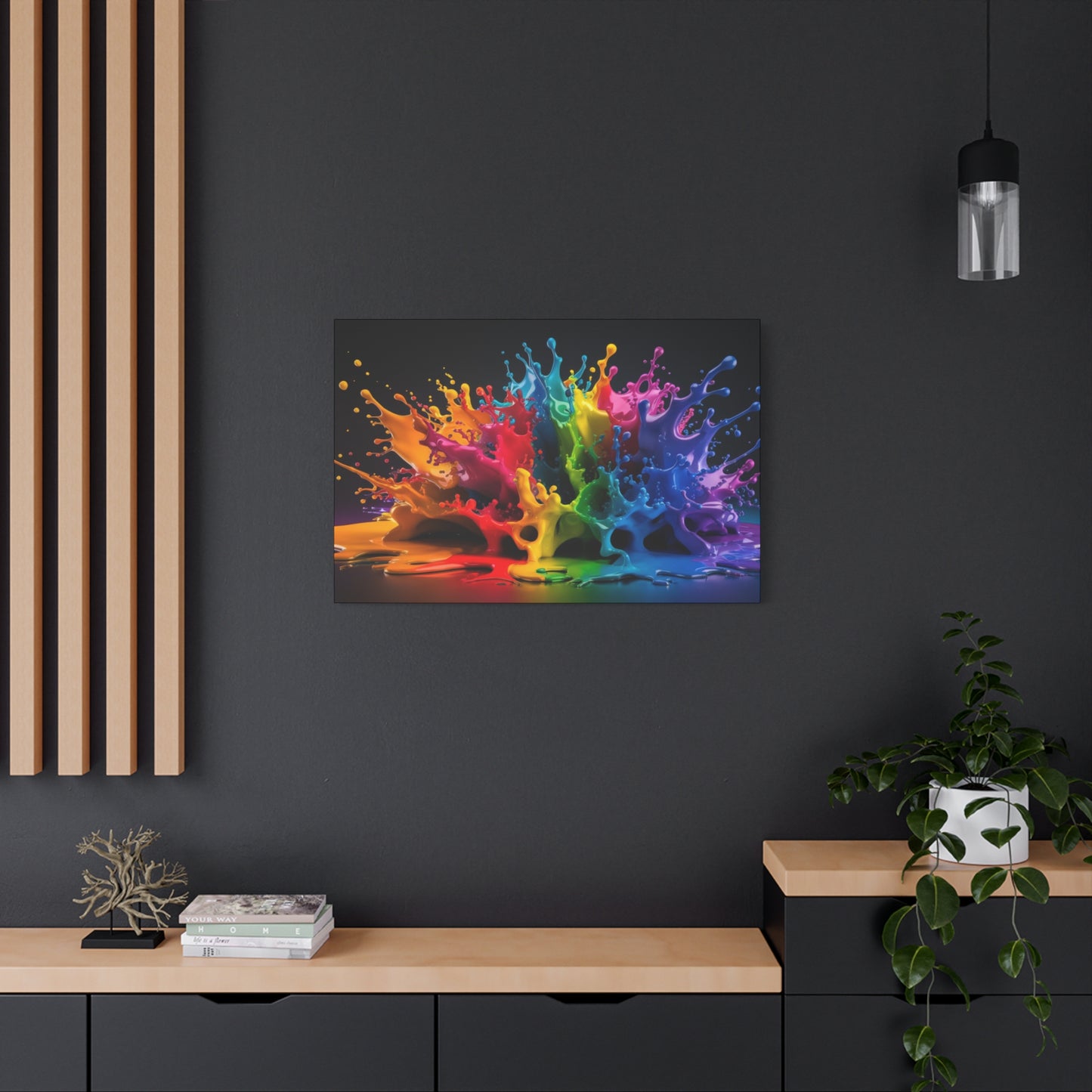 Chromatic Burst - Vibrant Abstract Canvas Art
