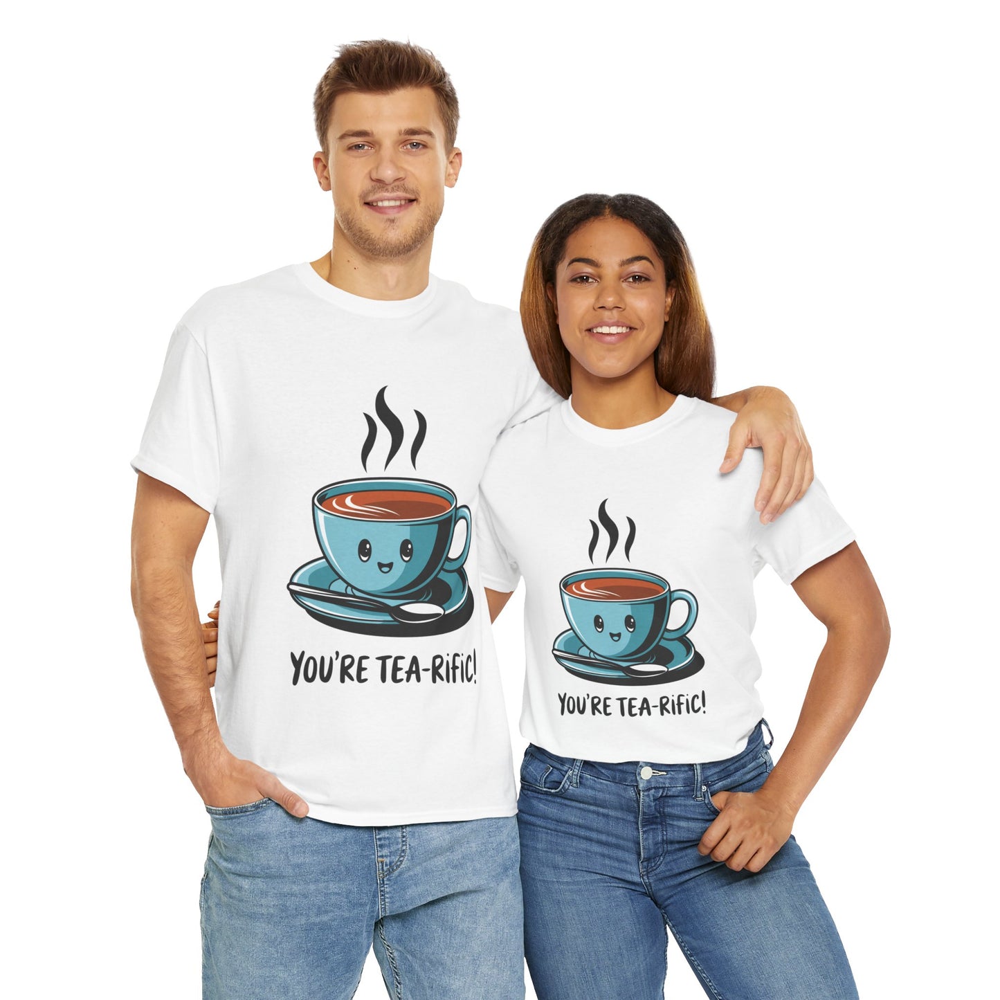 You’re Tea-Rific! Cute Tea Pun T-Shirt for Tea Lovers - Funny Gift, Kawaii Cup Graphic Tee - Unisex Soft Cotton Shirt