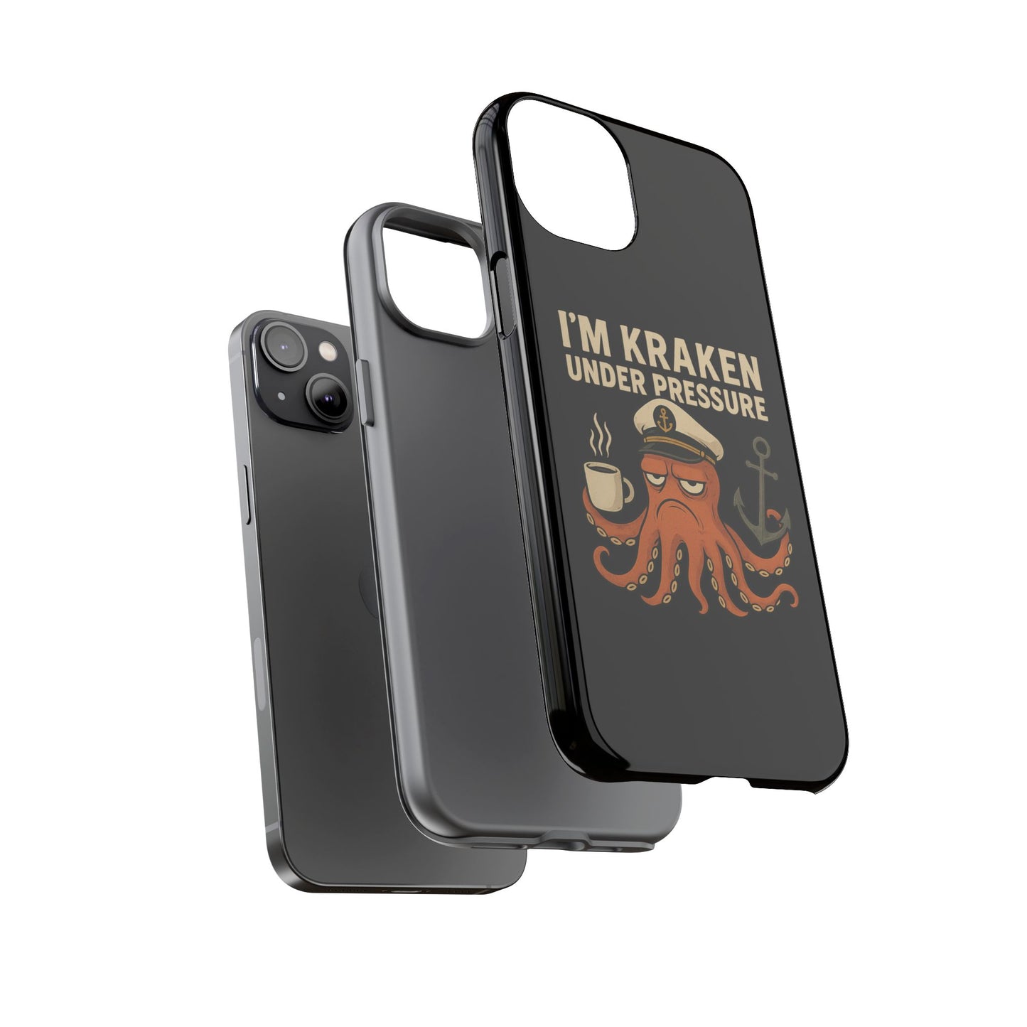 iPhone Case Stressed Octopus 'I'm Kraken Under Pressure' Nautical Phone Case Beach iPhone Case Ocean Themed Case