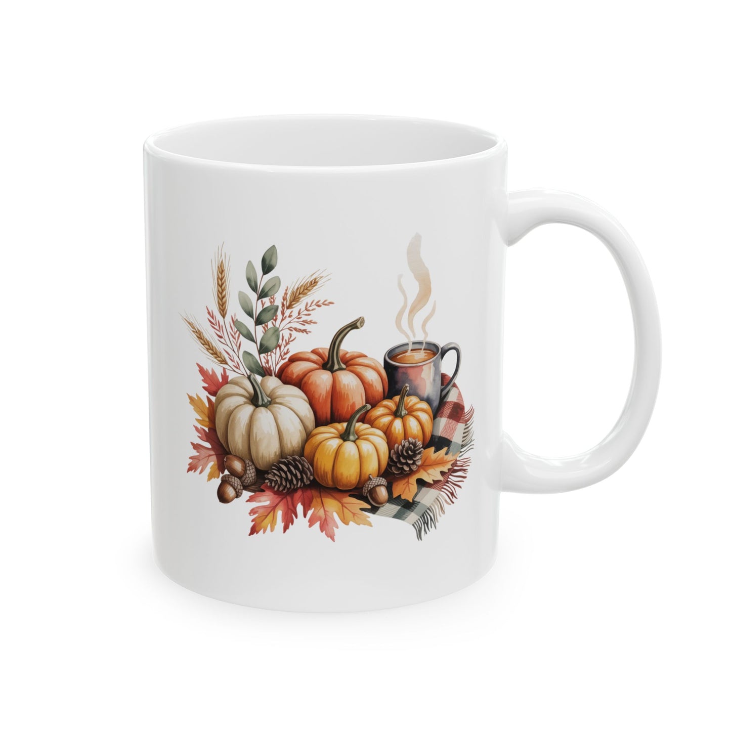 Autumn Harvest Ceramic Mug - Perfect for Fall Coffee Lovers, Pumpkin Spice, Thanksgiving, Cozy Home Decor, Gift for Friends