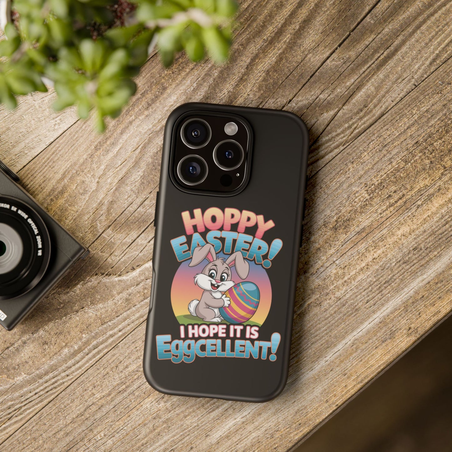 iPhone Case Easter Bunny 'Hoppy Easter I Hope it is Eggcellent' Easter Phone Case Easter Bunny