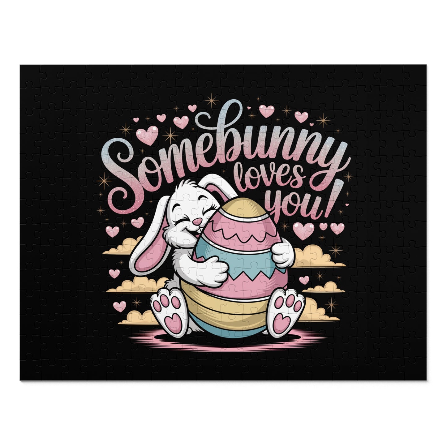 Jigsaw Puzzle Easter Bunny Somebunny Loves You Puzzle Easter Bunny Game Easter Puzzle