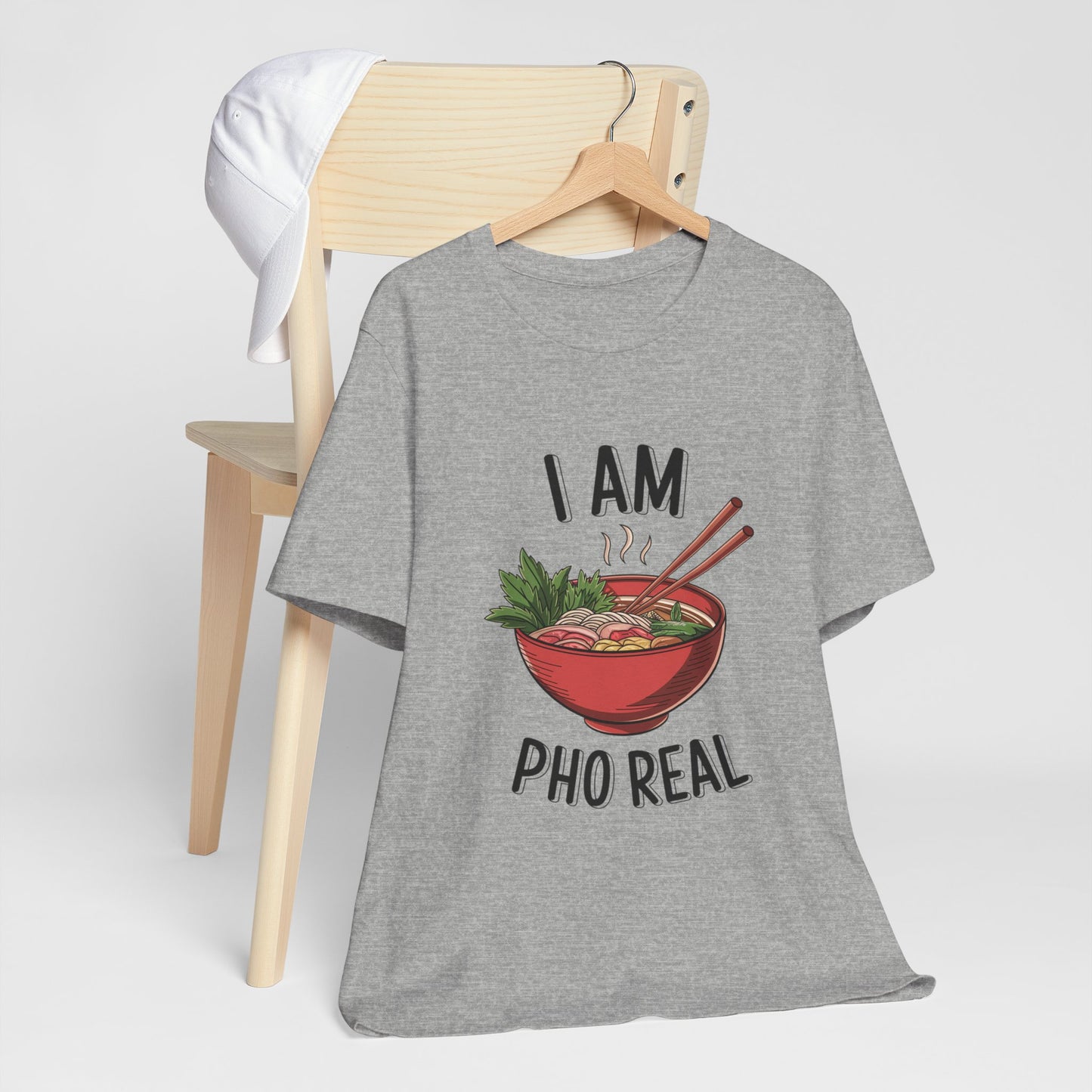 I Am Pho Real T-Shirt | Funny Pho Noodle Bowl Tee, Vietnamese Food Pun Shirt, Ramen & Noodle Lover Gift, Cute Asian Cuisine Graphic Top