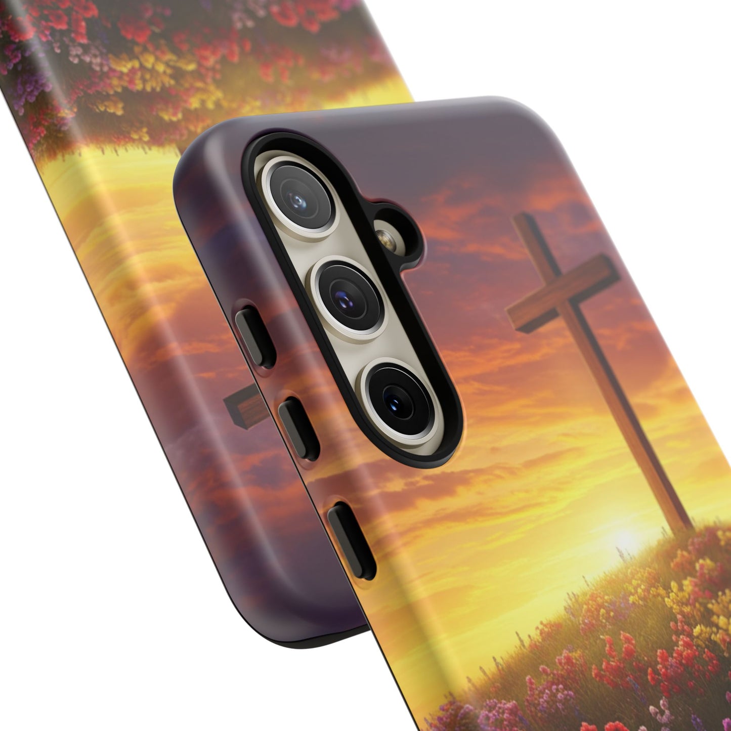 Samsung Phone Case Cross on a Hill Painting Christian Phone Case Cross Samsung Case