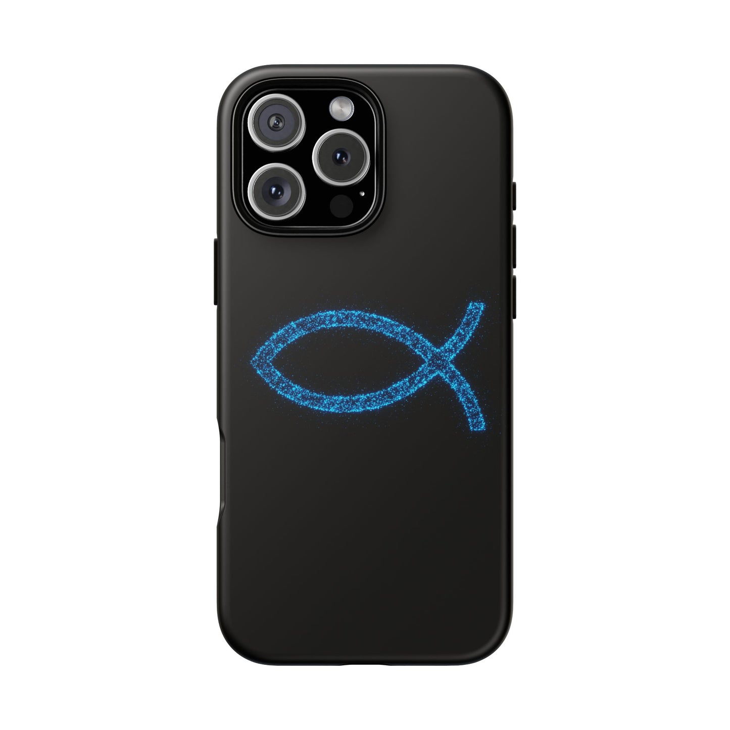 Stylish Tough iPhone Case with Sparkling Fish Design - Durable Phone Protection