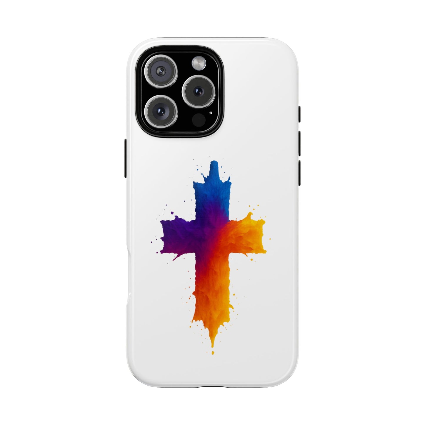 Christian iPhone Case – Watercolor Cross Phone Cover, Faith Gift for Her or Him, Inspirational iPhone Accessory