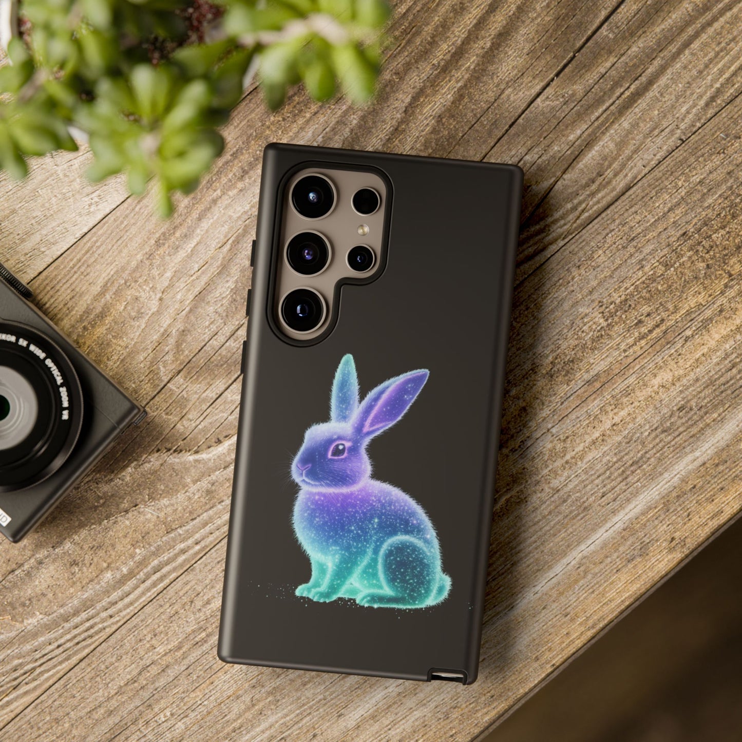 Samsung Case Bioluminescent Easter Bunny Design Easter Phone Case Easter Bunny Samsung Case Easter Accessory