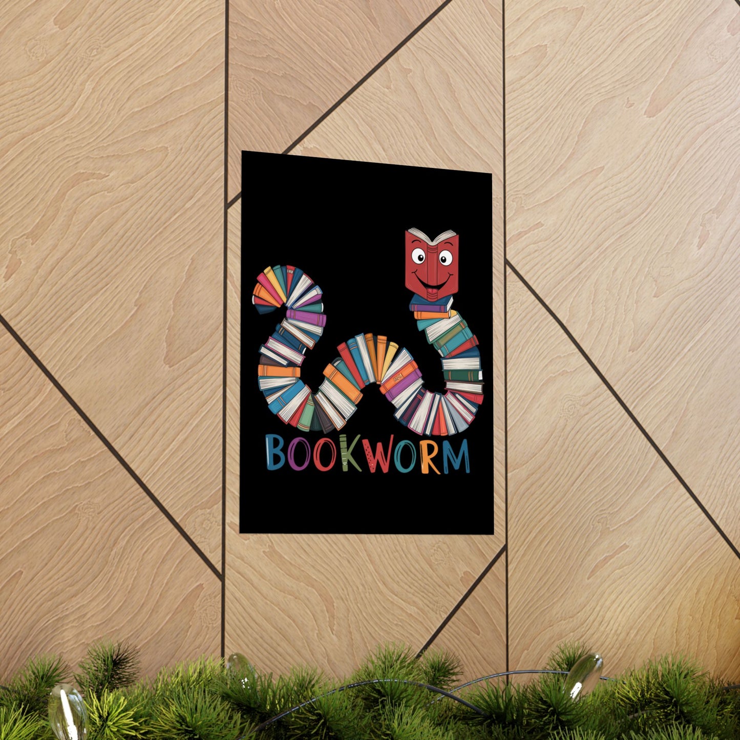 Vertical Poster Bookworm Matte Print
