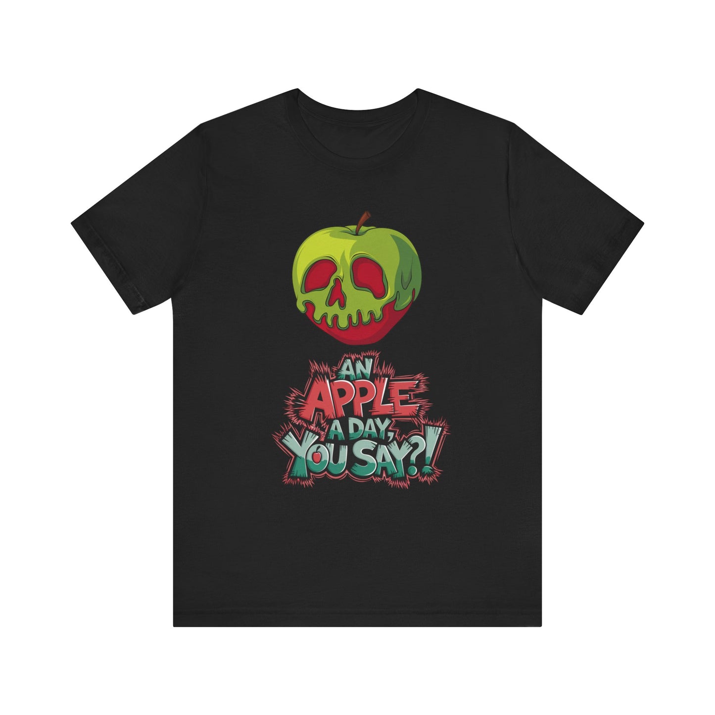 Funny Apple Skull Shirt – An Apple A Day You Say? – Grunge Fruit Tee – Y2K Nostalgia T‑Shirt – Gift for Fruit Lovers