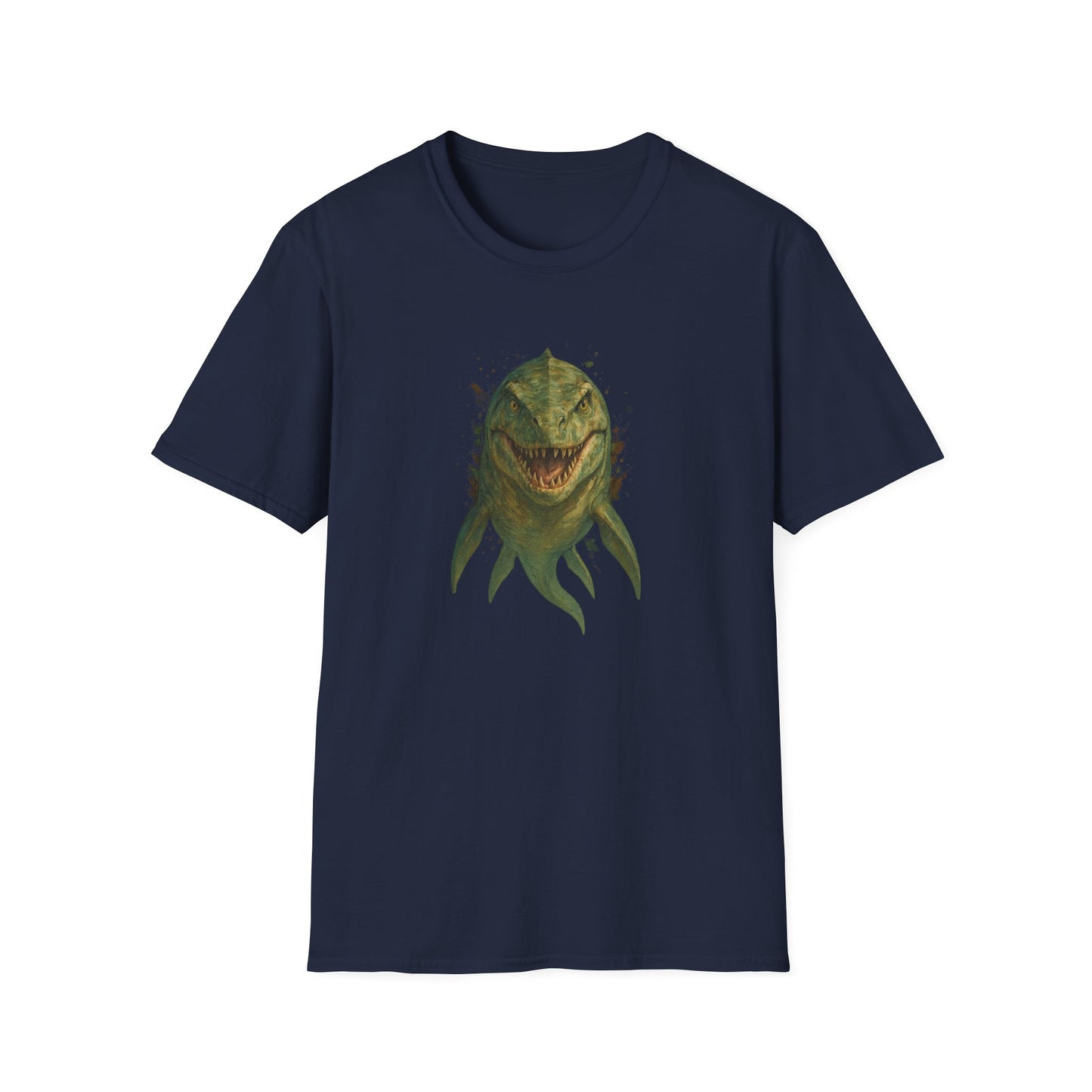 Watercolor Mosasaurus T-Shirt | Prehistoric Sea Dinosaur Tee | Fossil Lover Gift | Unisex Cotton Graphic Shirt Jurassic Tee