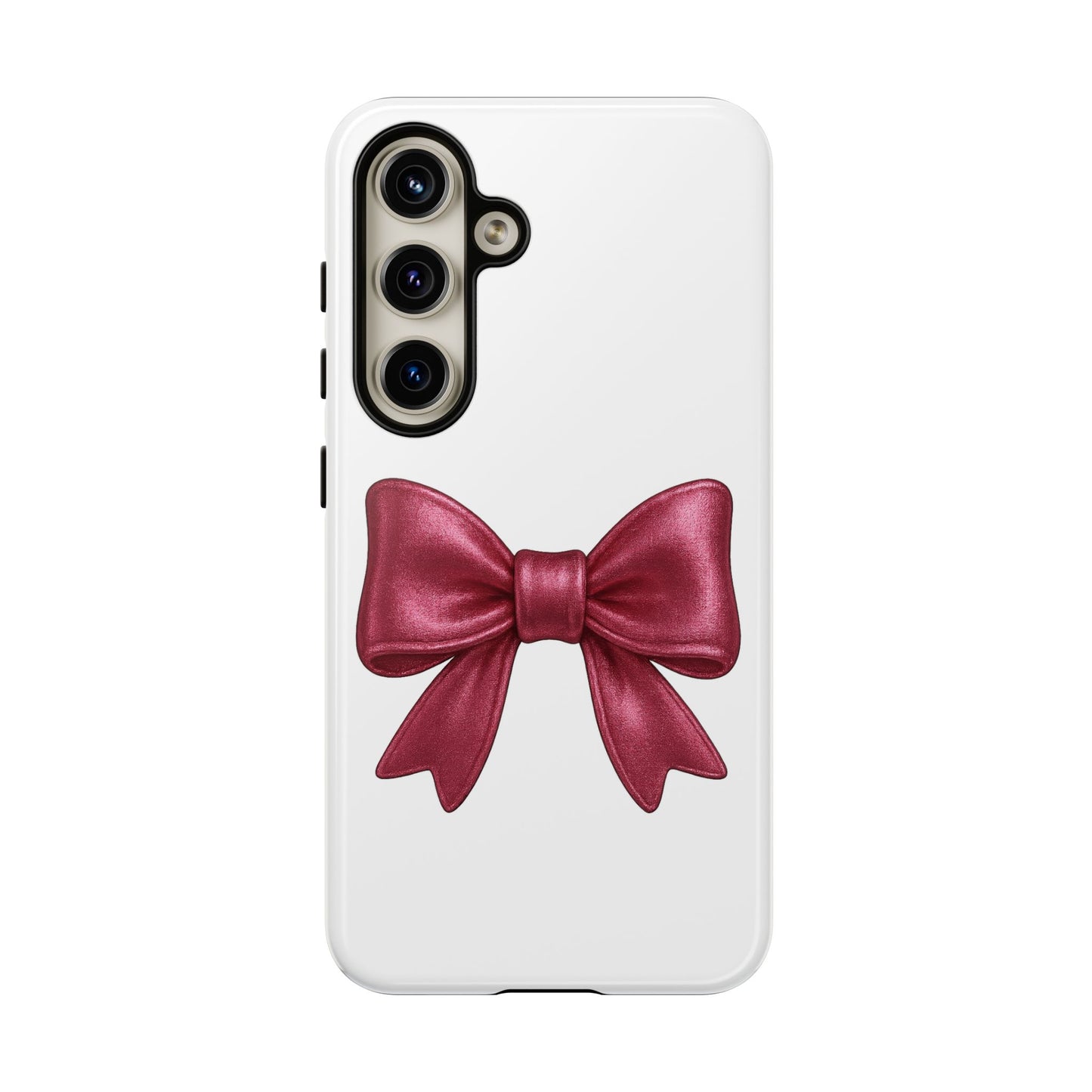 Pink Bow Samsung Case – Cute Girly Phone Cover – Glossy Ribbon Case for Samsung Galaxy – Aesthetic Phone Accessory – Gift for Her