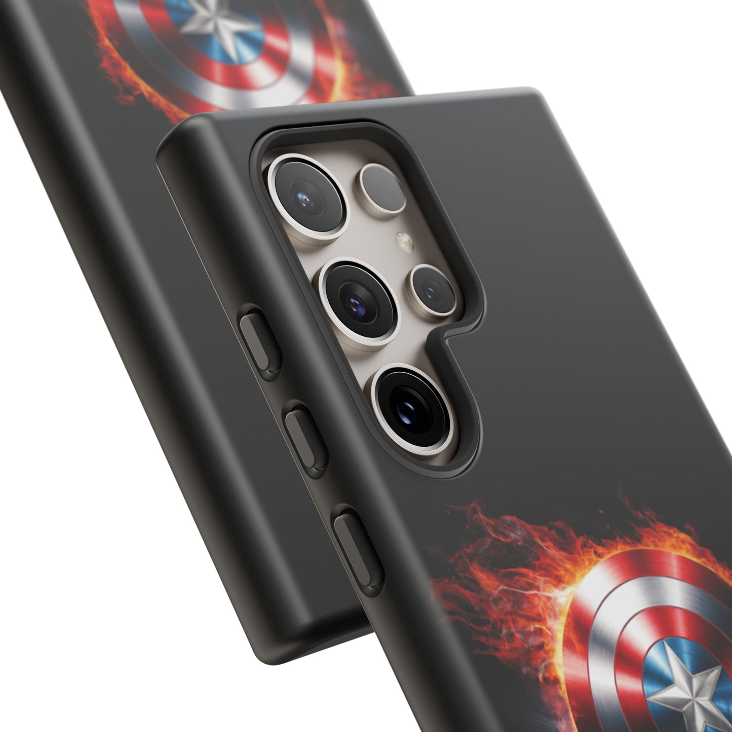 Captain America Shield in Flames Samsung Galaxy Tough Case