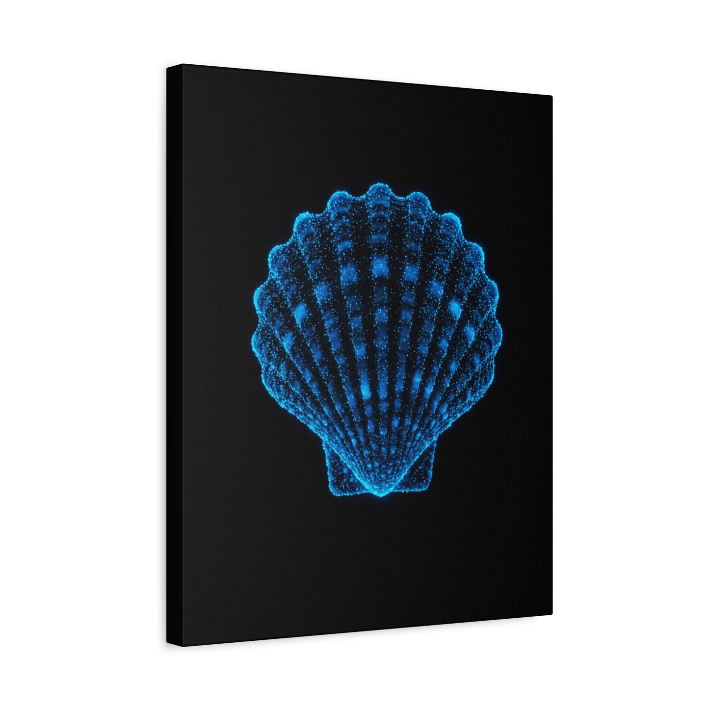 Blue Shell Canvas Art – Ocean-Inspired Home Decor
