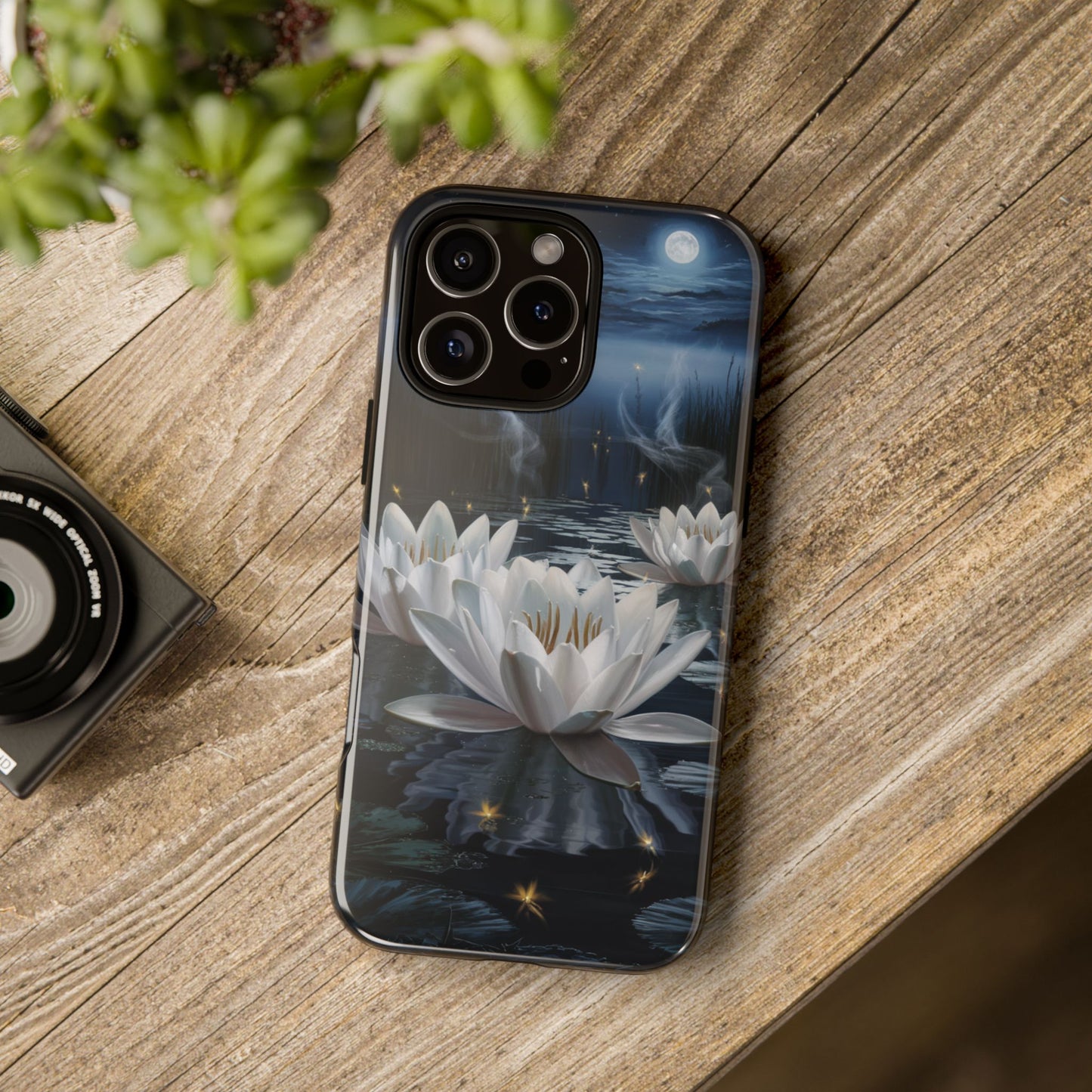 iPhone Case - Water Lilies Moonlight Design