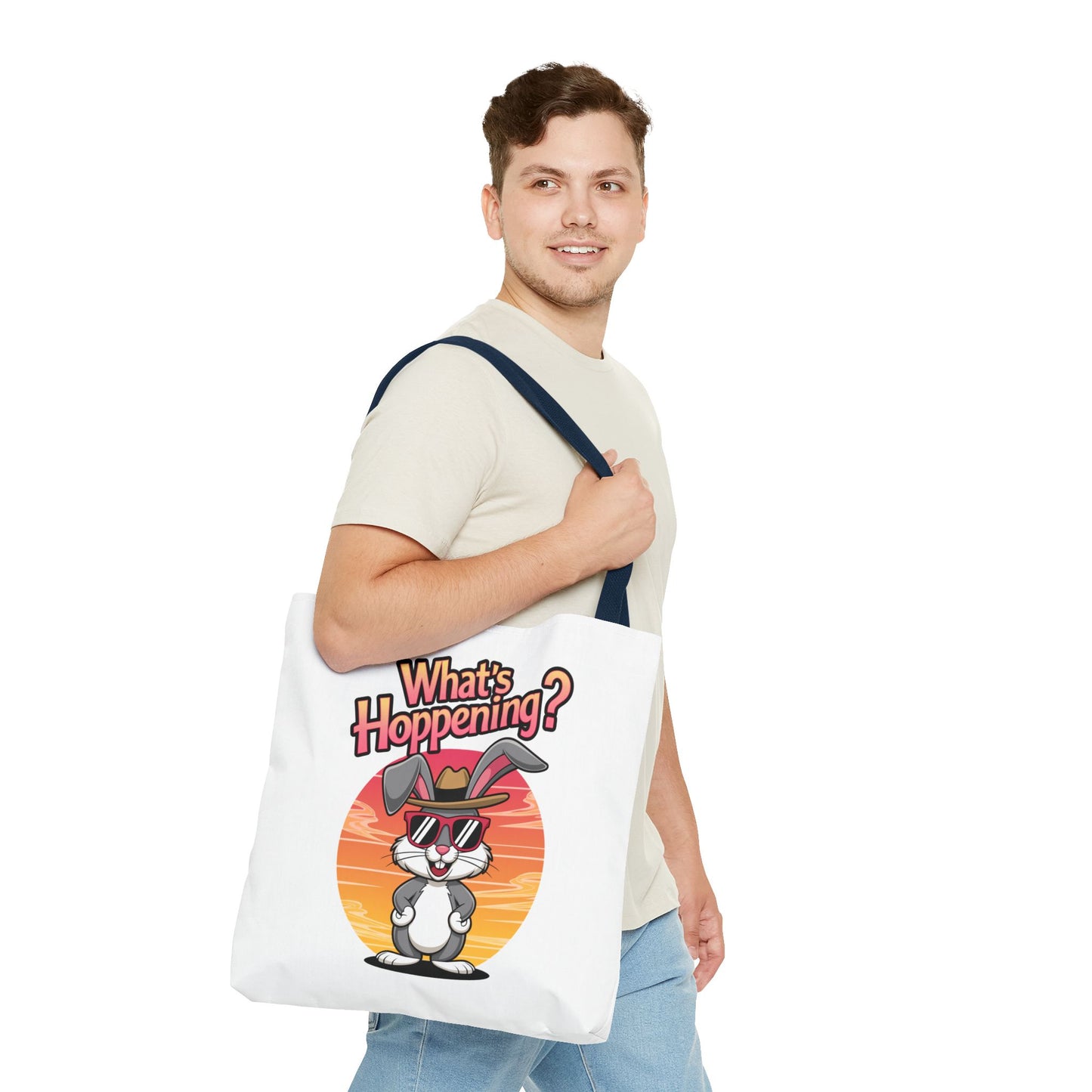 Bunny Tote Bag - 'What's Hoppening'