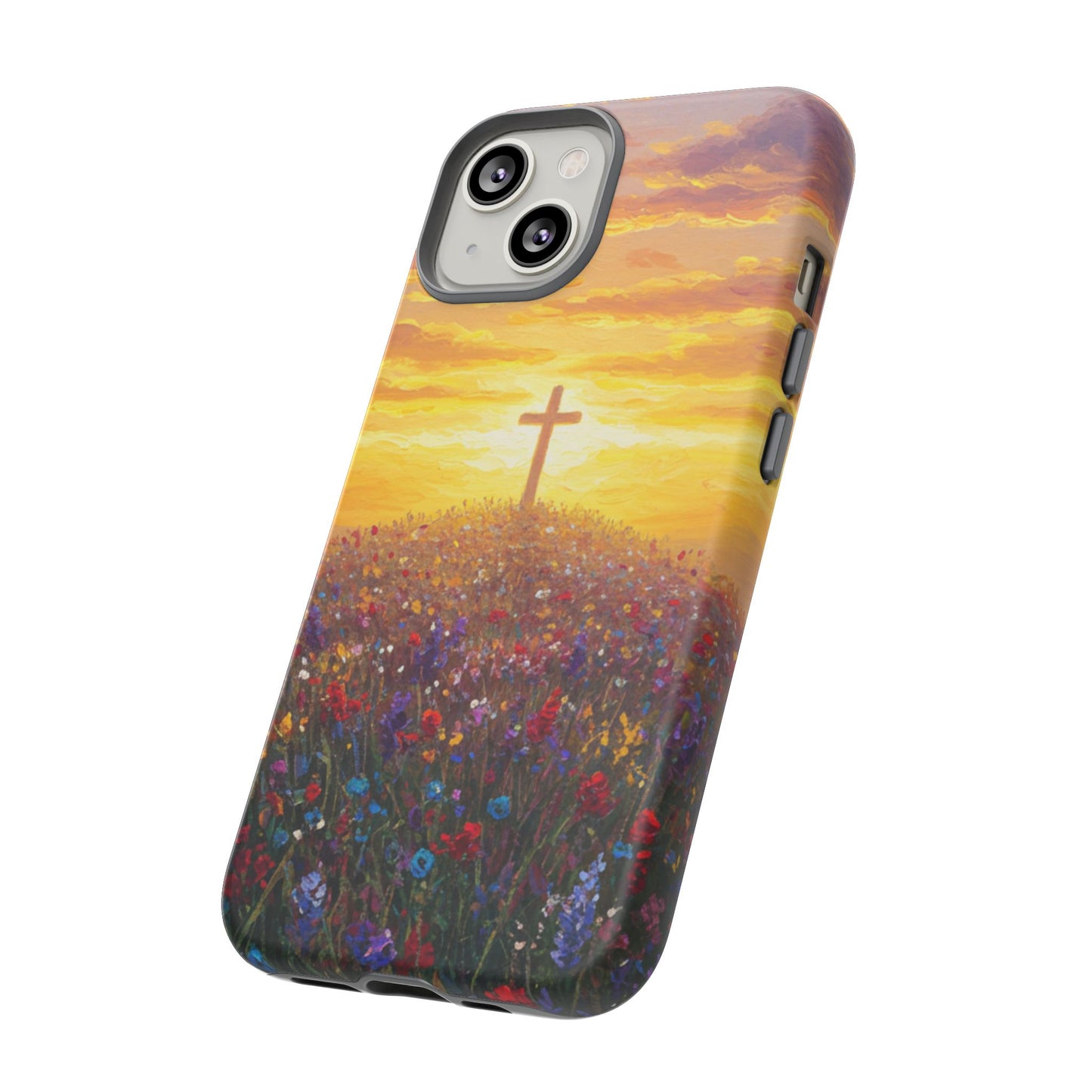 iPhone Case: Monet Style Cross Phone Case Christian Case Inspirational iPhone Case Spiritual Phone Case
