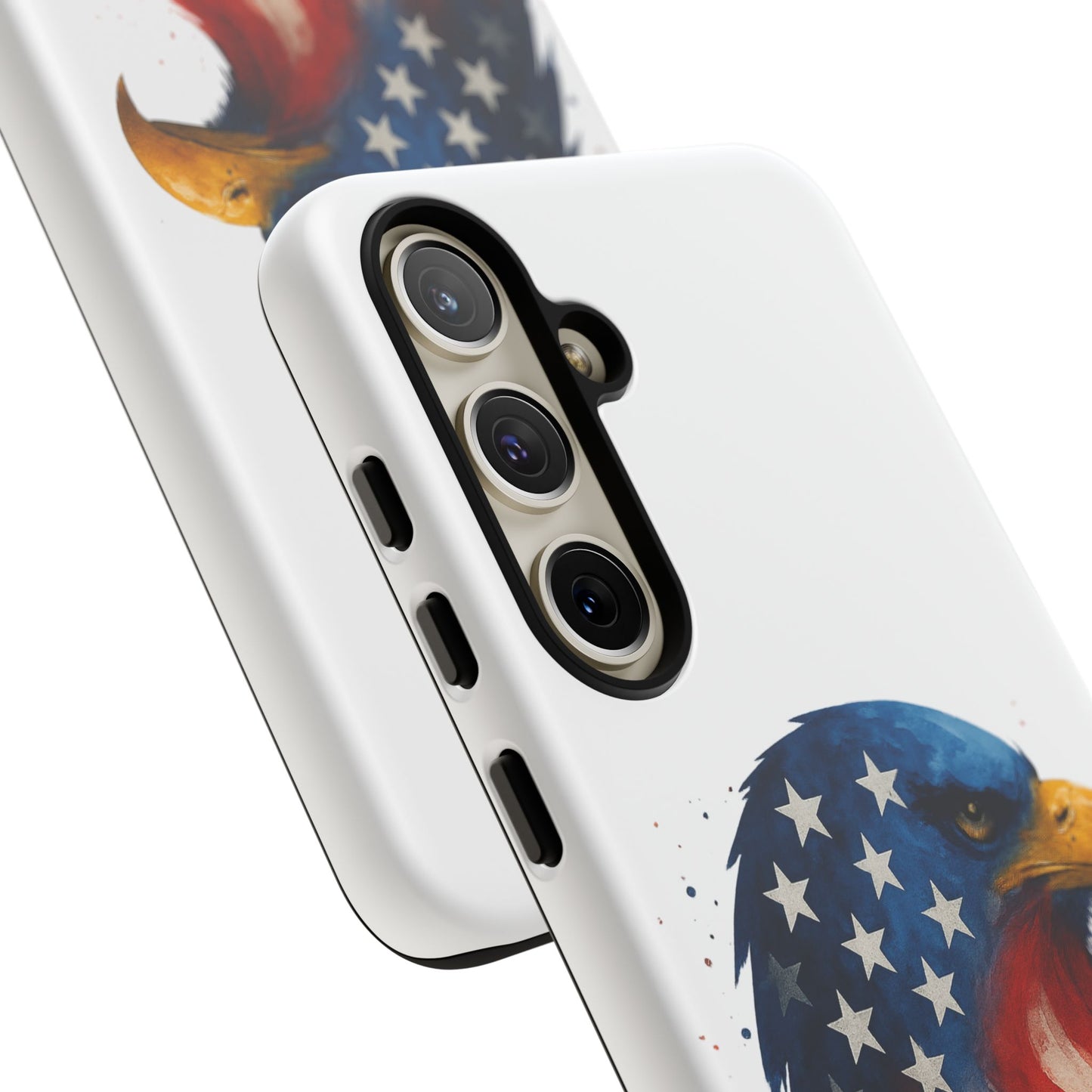 Patriotic Eagle Samsung Case - USA Flag Rugged Tough Cover, Dual-Layer Protection, Veteran and 4th of July Gift Galaxy Series