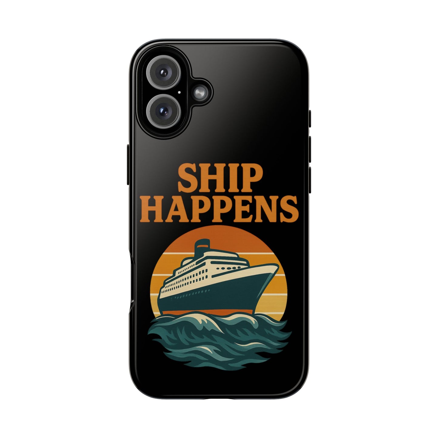 iPhone Case Ship Happens Sunset Cruise Case Gift for Travel Lovers Nautical Phone Case Cruise Accessory