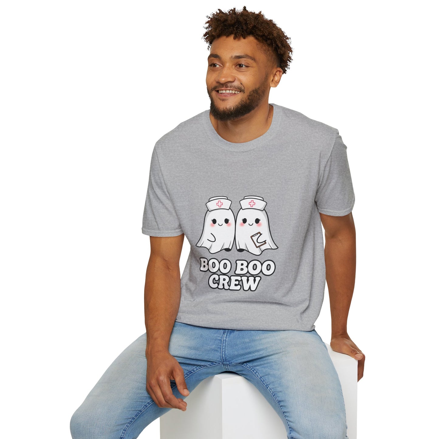 Boo Boo Crew Nurse Ghost Funny T-Shirt | Cute Medical Ghost Tee | EMT Nurse Gift | Halloween Medical Humor | Staff Crew Tee Shirt