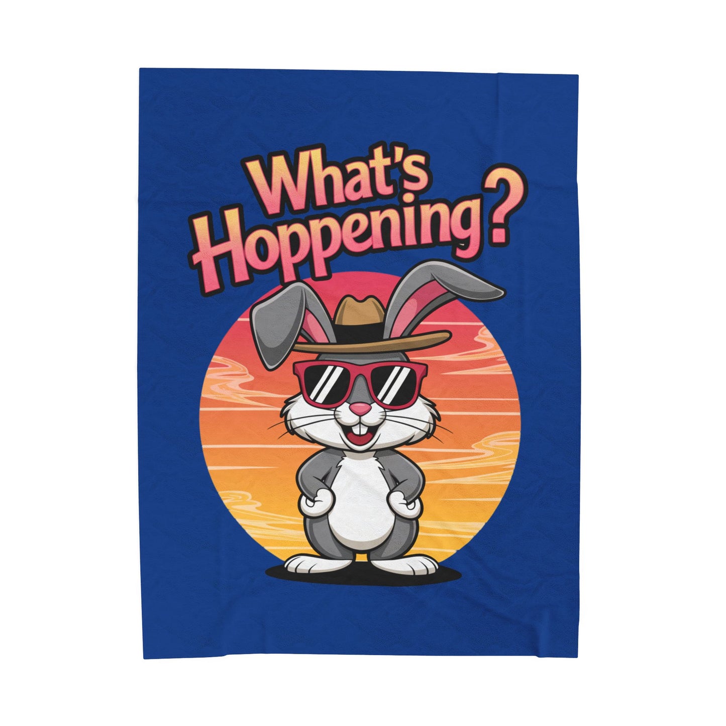 Plush Blanket - What's Hoppening Bunny Design