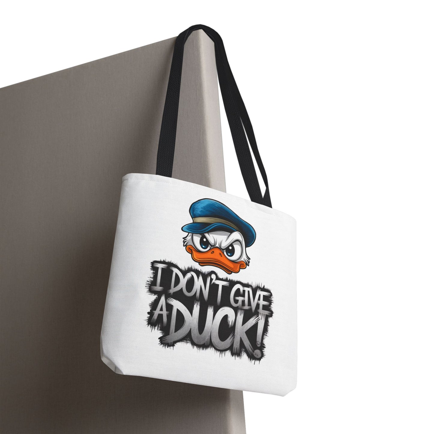 Funny Grumpy Duck Tote Bag | I Don’t Give A Duck Canvas Tote | Eco Reusable Cotton Gift Tote | Cute Animal Humor Market Bag