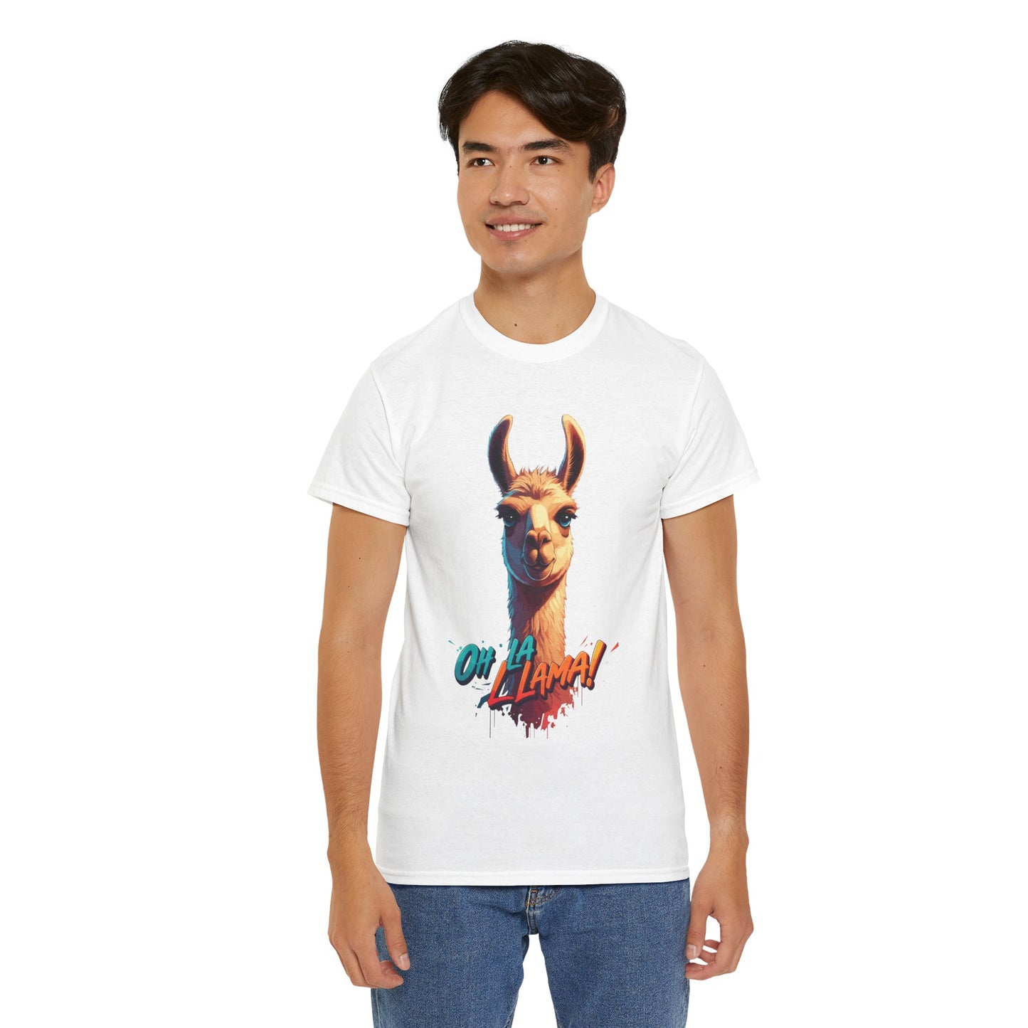 Oh la Llama Graphic Tee | Fun Llama T-Shirt, Cute Animal Lover Shirt, Llama Lover Gift, Quirky Party Tee, Trending Llama Fashion