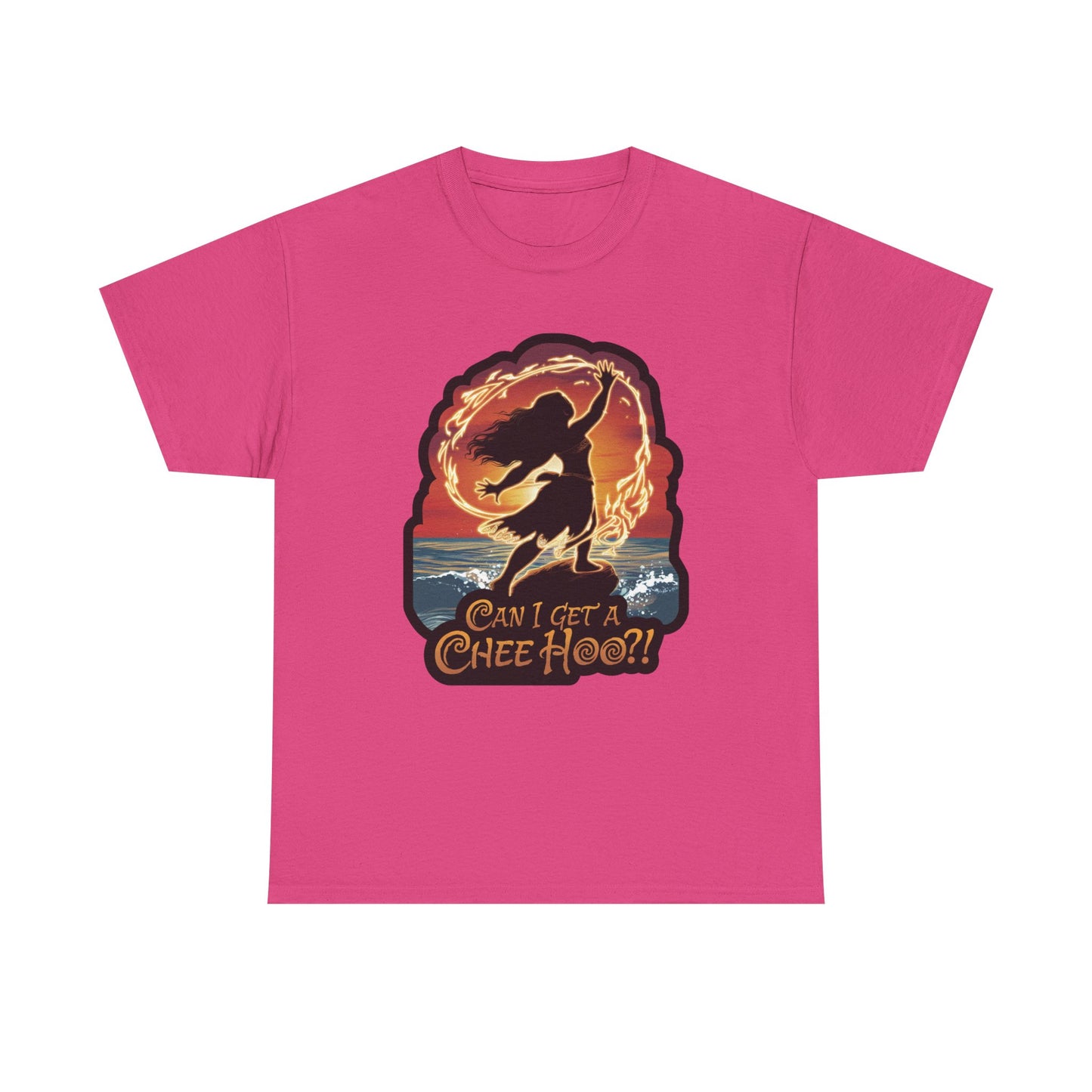 Can I Get a Chee Hoo Shirt – Hawaiian Island Vibes Tee – Hula Dancer Sunset Graphic T-Shirt – Polynesian Luau Party Unisex Top