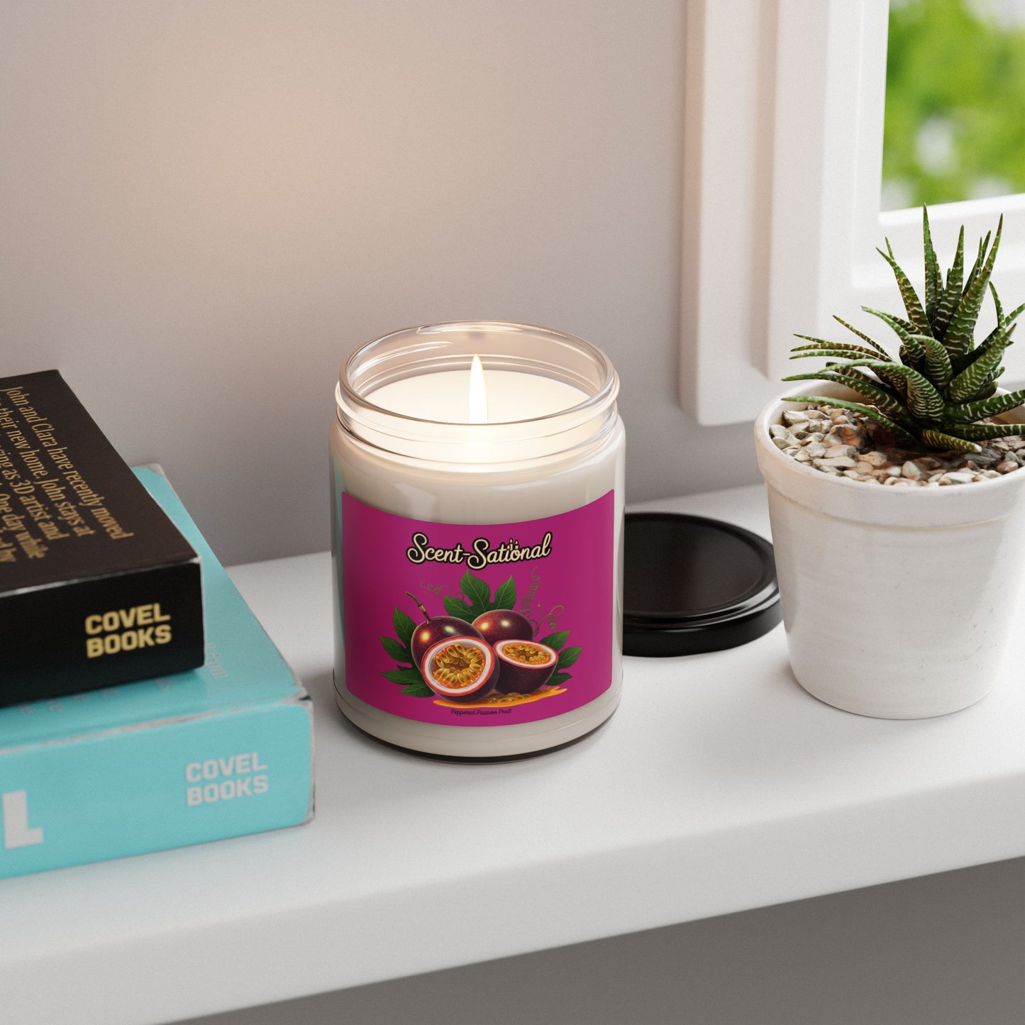 Peppered Passionfruit Candle, Fruity Scented Soy Candle, Tropical Aromatherapy Candle, Long Burn Gift, Luxury Home Decor, Self Care Candle