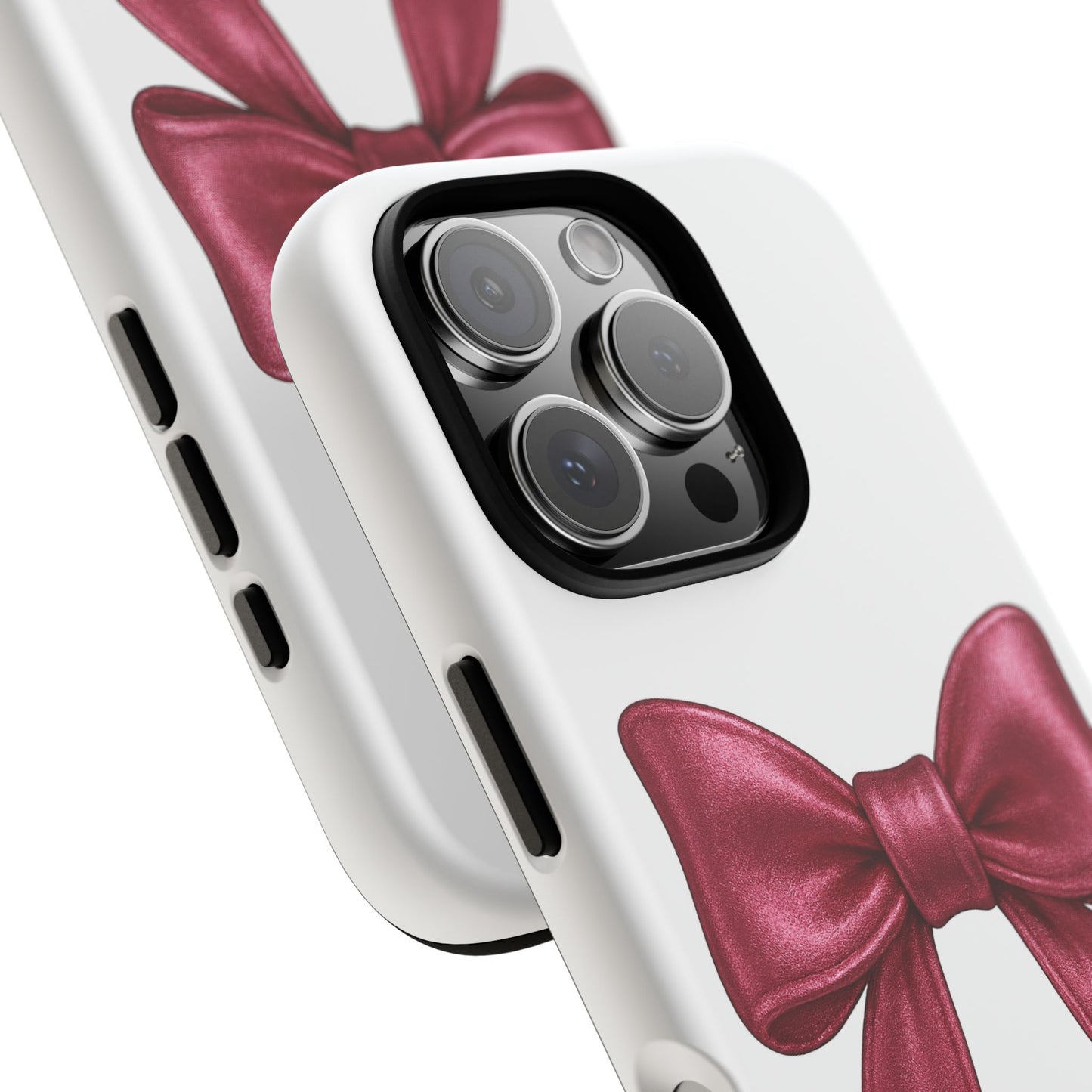 Pink Bow iPhone Case – Cute Girly Phone Cover – Glossy Ribbon Coquette Case – Soft Girl Aesthetic Accessory – Gift for Her iPhone