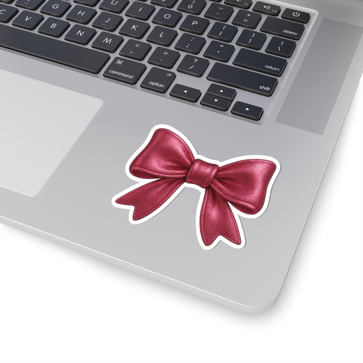 Kiss-Cut Stickers - Metallic Pink Bow Design Boho Decal Pink Decal