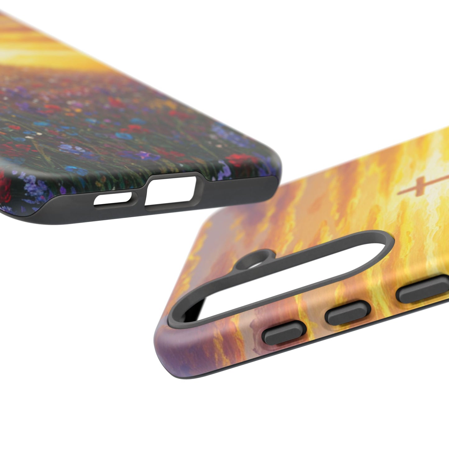 Samsung Phone Case - Monet Style Cross Christian Phone Case Spiritual Case Inspirational Samsung Case