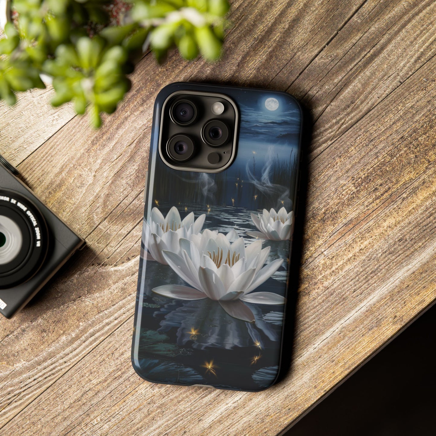 iPhone Case - Water Lilies Moonlight Design