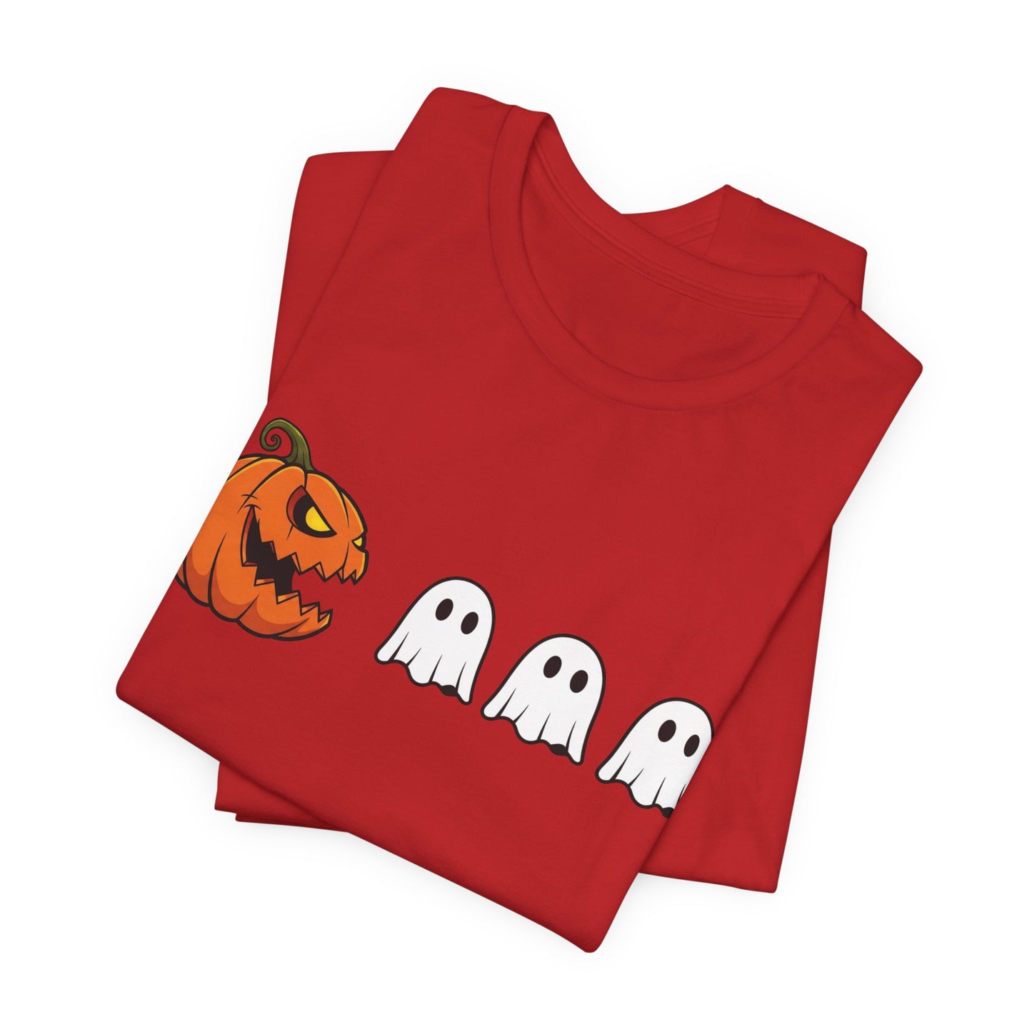 Pumpkin Pac-Man Shirt, Halloween Arcade Tee, Pumpkin Chase Ghosts Tee, Retro Gaming Halloween, Spooky Season Shirt, Vintage Game Pumpkin Top