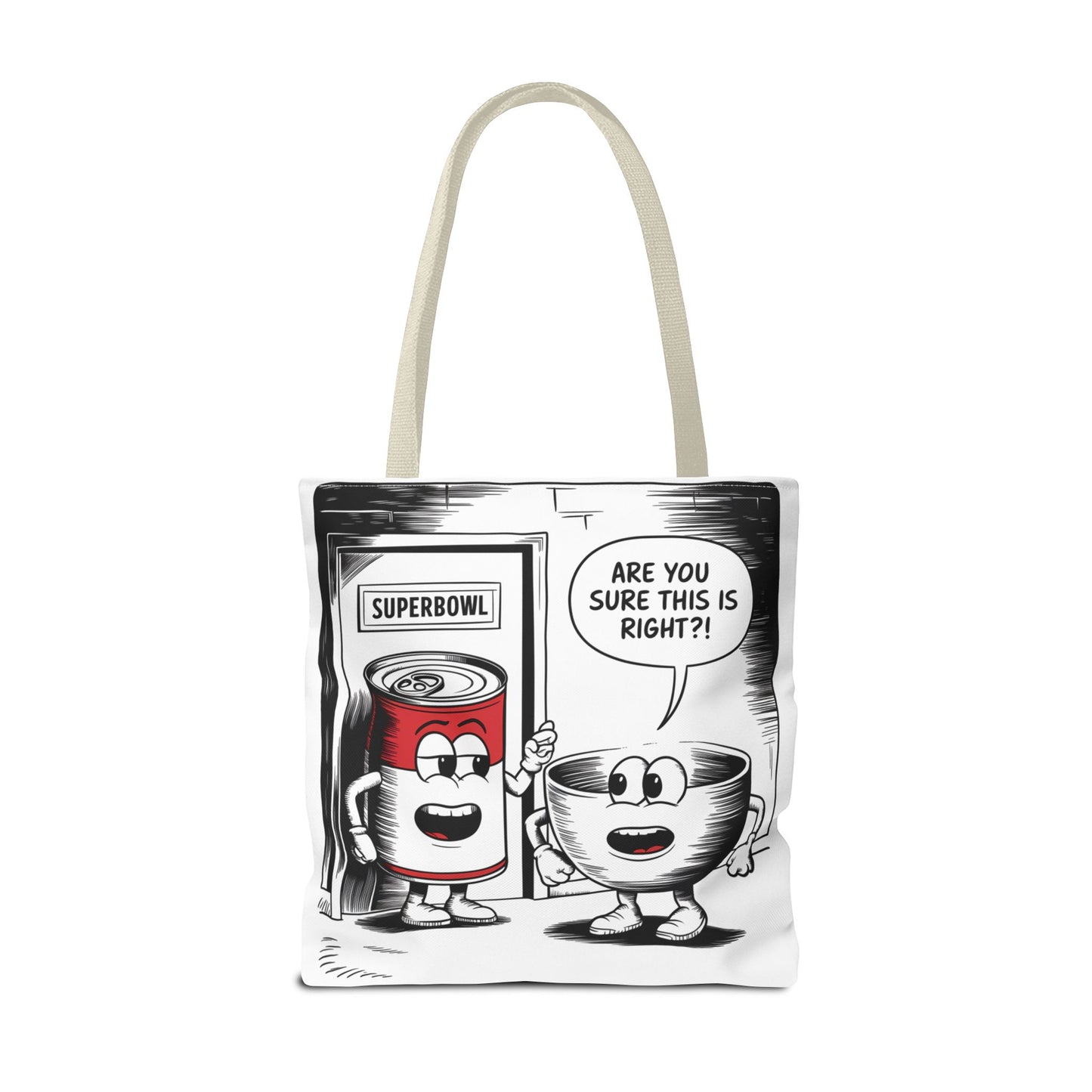 Tote Bag - Comic Superbowl Soup Design