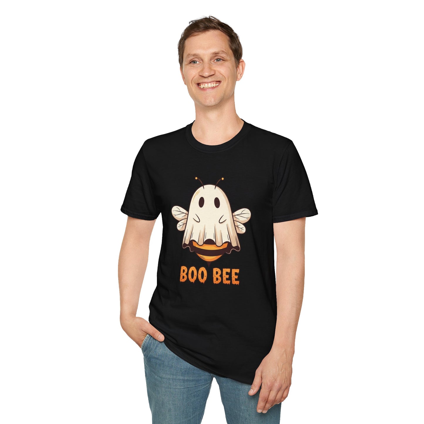 Funny Boo Bee Halloween Shirt – Cute Ghost Bee Costume Tee, Spooky Season Pun Shirt, Bee Lover Gift, Fall T-Shirt, Unisex Sizes