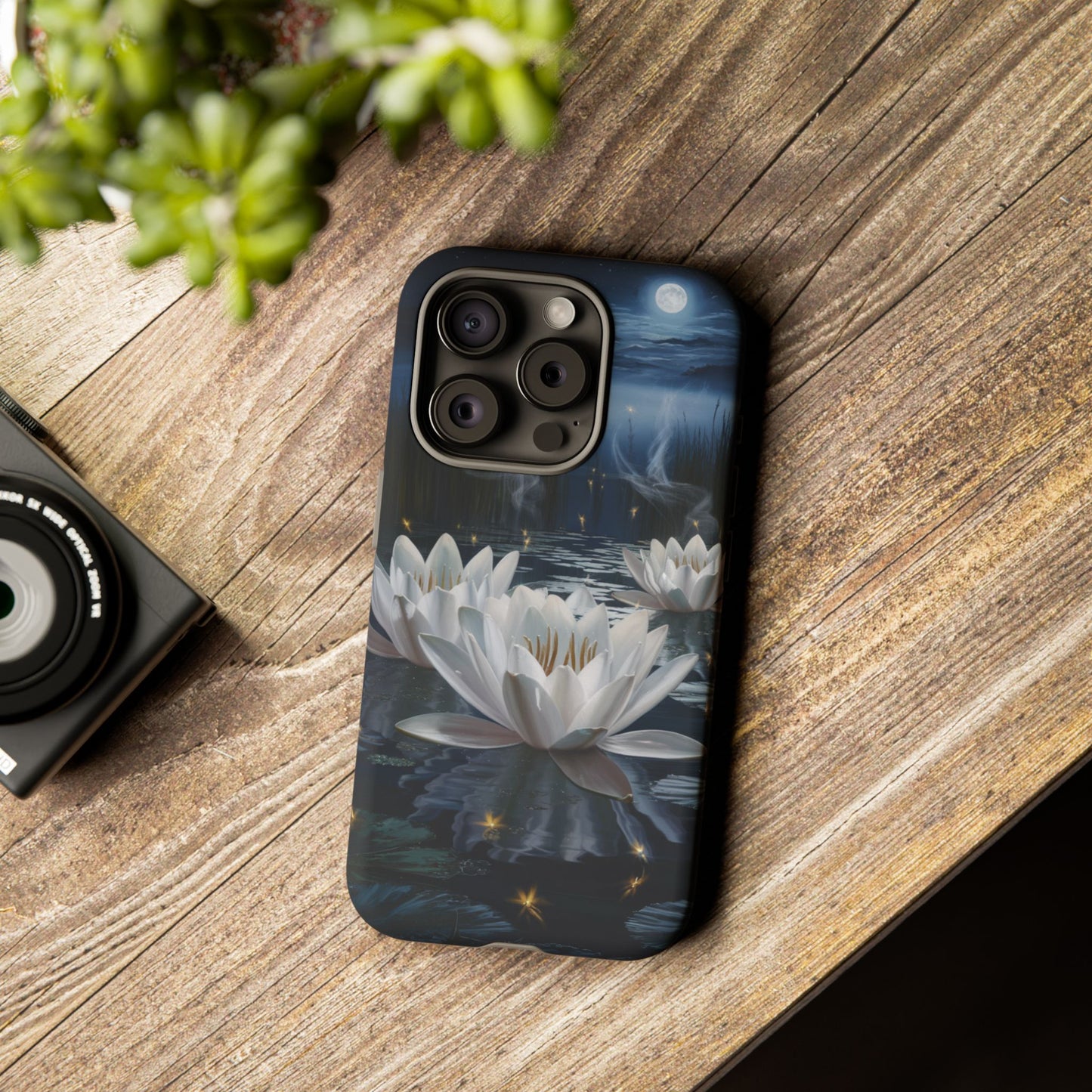 iPhone Case - Water Lilies Moonlight Design