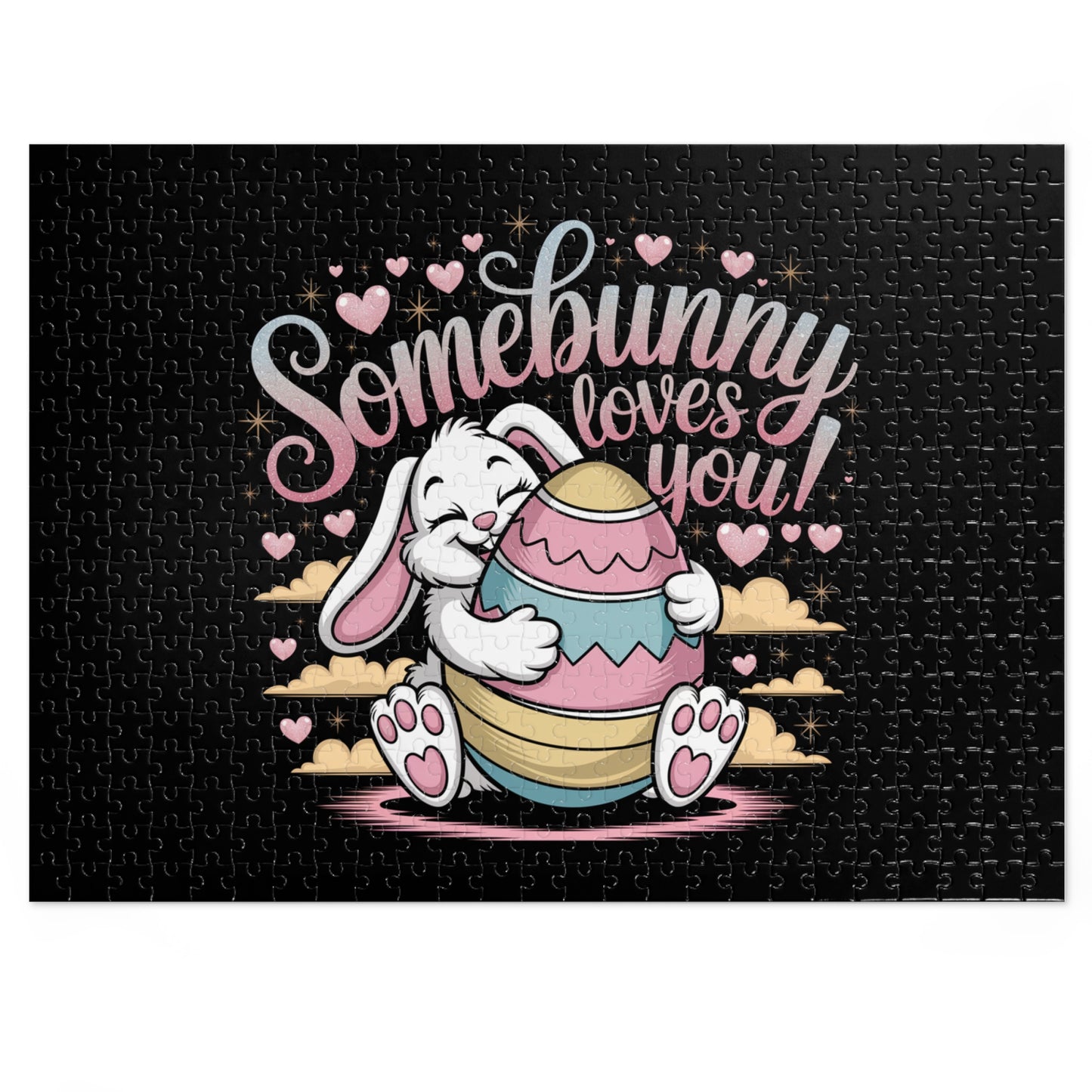Jigsaw Puzzle Easter Bunny Somebunny Loves You Puzzle Easter Bunny Game Easter Puzzle