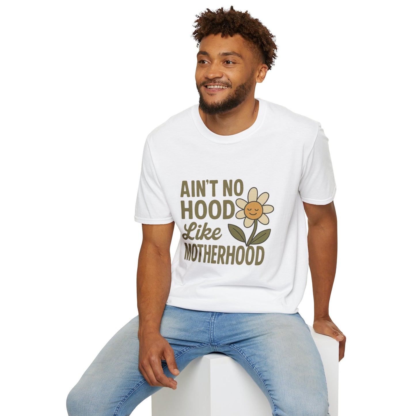Ain't No Hood Like Motherhood T-Shirt - Unisex Softstyle Tee for Moms Mother's Day Gift