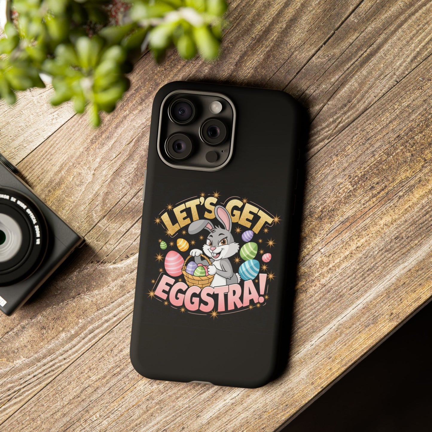 iPhone Case Easter Bunny 'Let's Get Eggstra Phone Case Easter iPhone Case