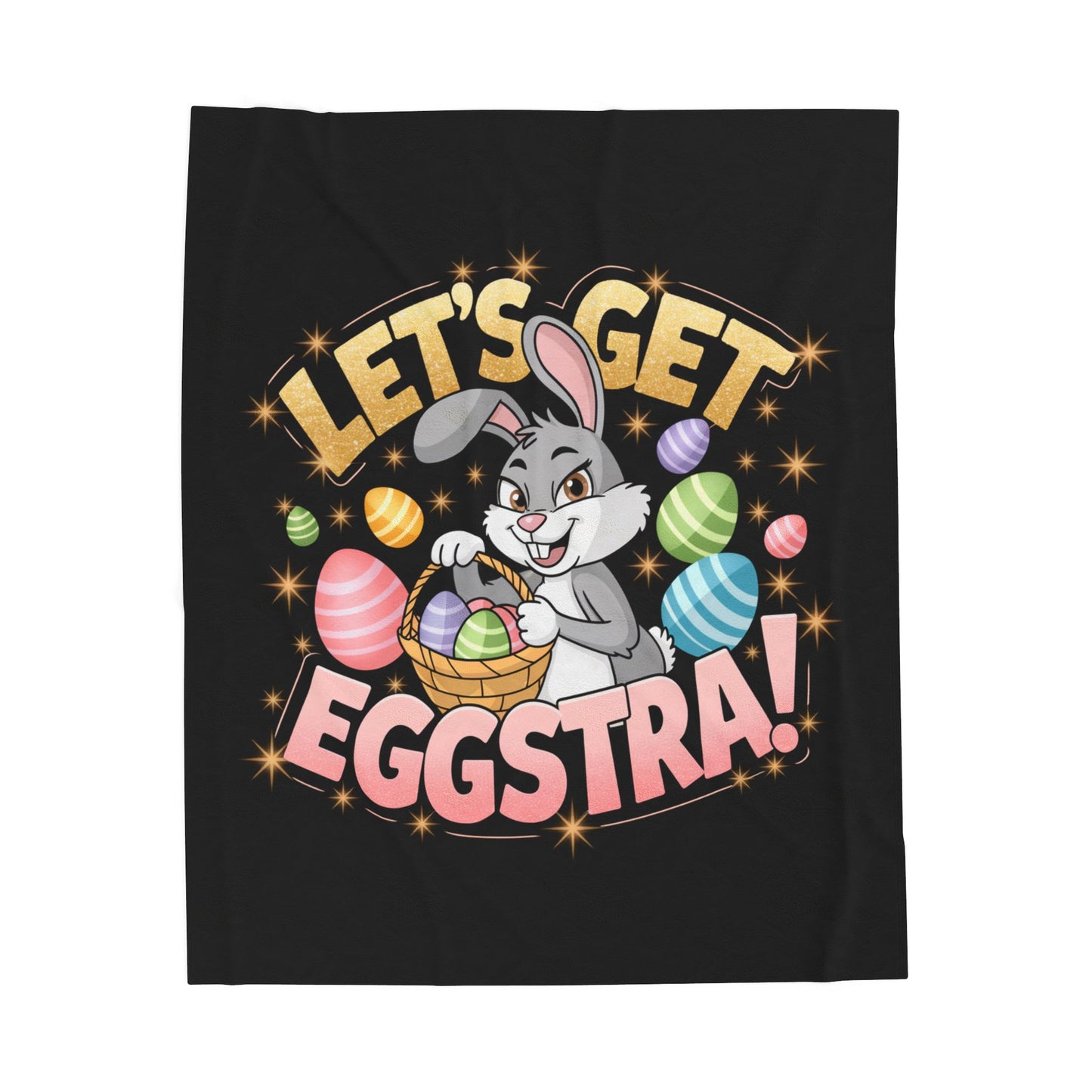 Easter Bunny Plush Blanket Throw Easter Decor Lets Get Eggstra