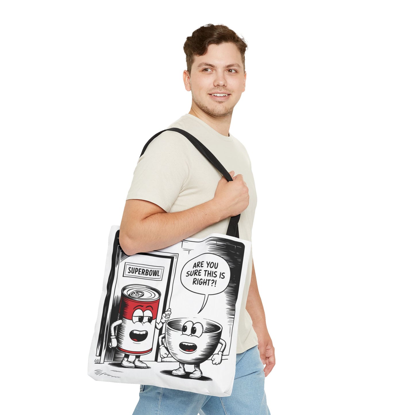 Tote Bag - Comic Superbowl Soup Design