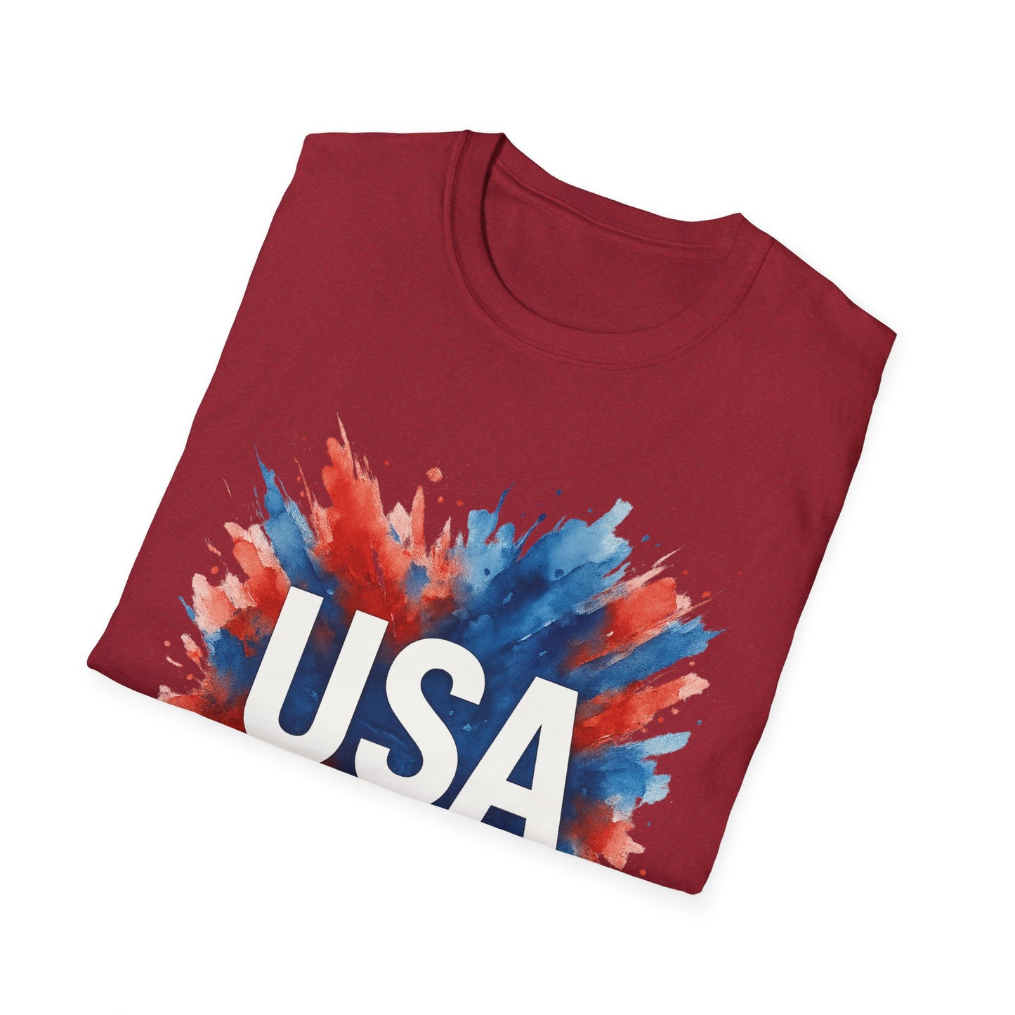 Watercolor USA T-Shirt Unisex | Red White Blue Shirt | Patriotic Graphic Tee | July 4th Shirt | Independence Day Tee | American Flag Shirt