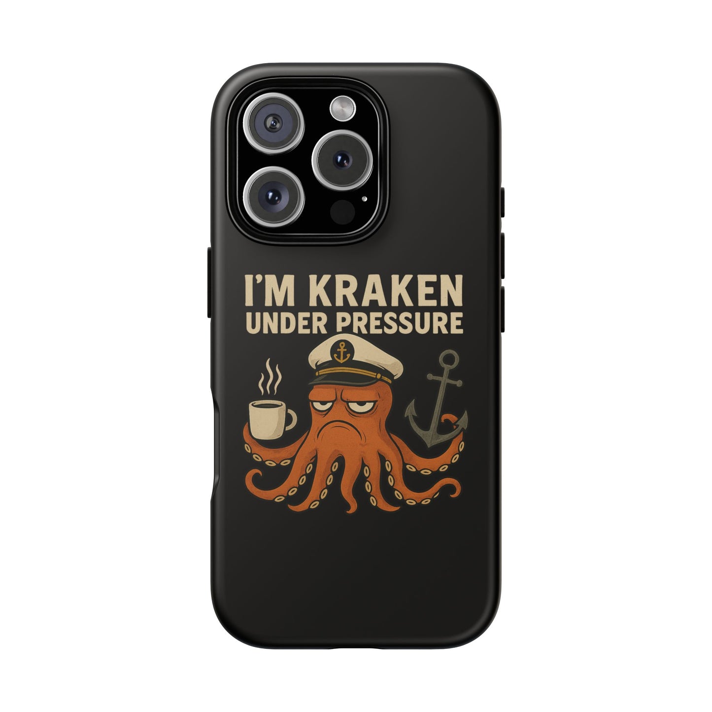iPhone Case Stressed Octopus 'I'm Kraken Under Pressure' Nautical Phone Case Beach iPhone Case Ocean Themed Case