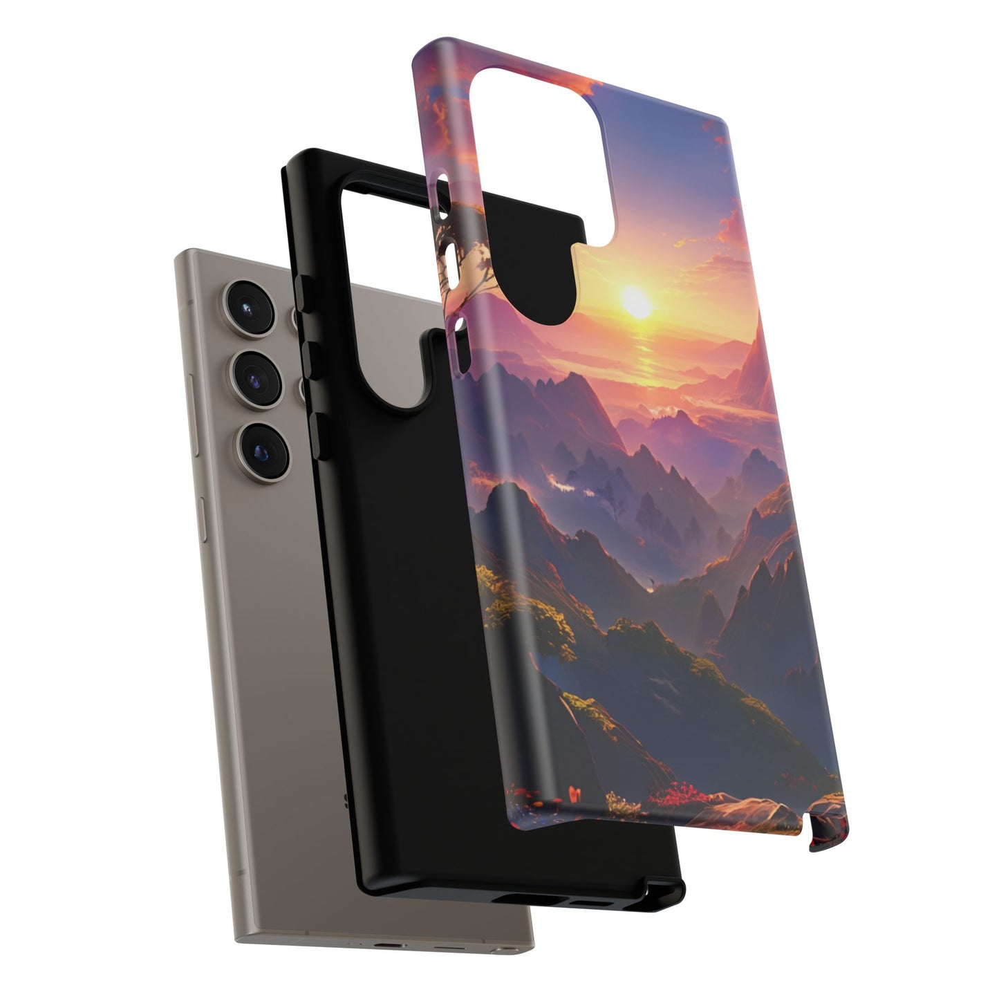 Samsung Tough Case Sunset Landscape Illustration