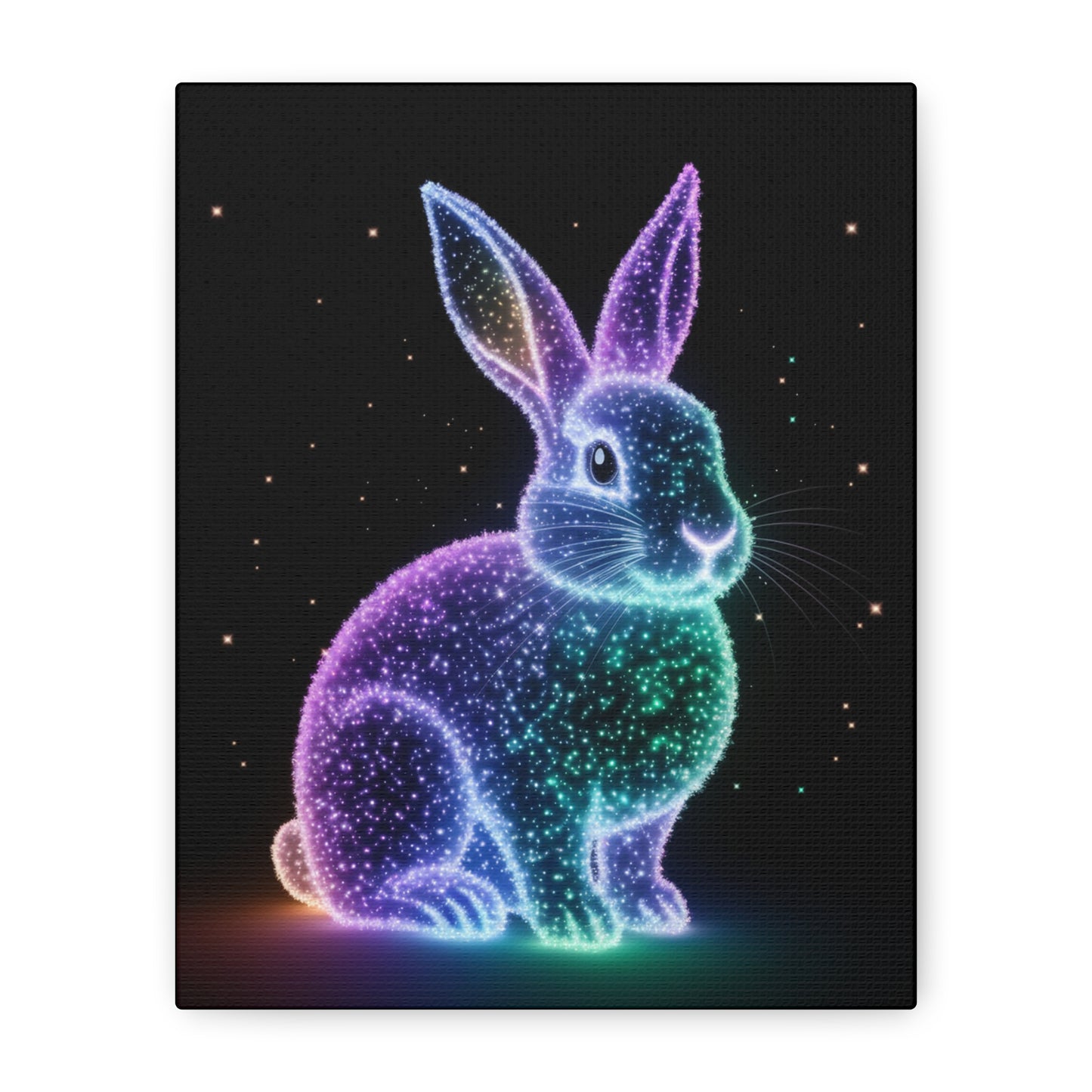 Easter Canvas Bioluminescent Bunny Decor Easter Bunny Art Easter Decor