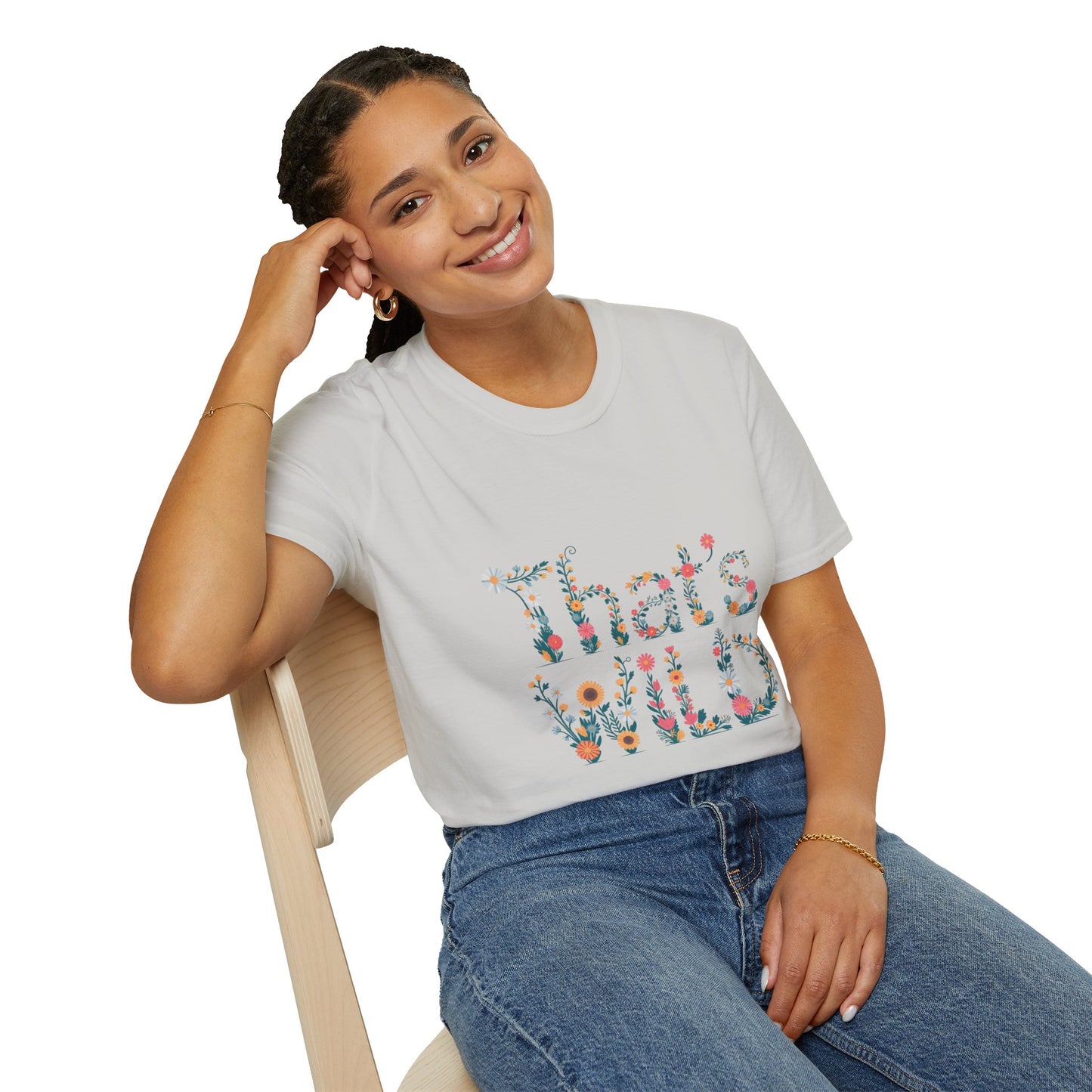 Cottagecore Floral ‘That’s Wild’ Graphic Tee • Wildflower Nature Shirt • Retro Bloom T‑shirt • Botanical Cottagecore Aesthetic Gift