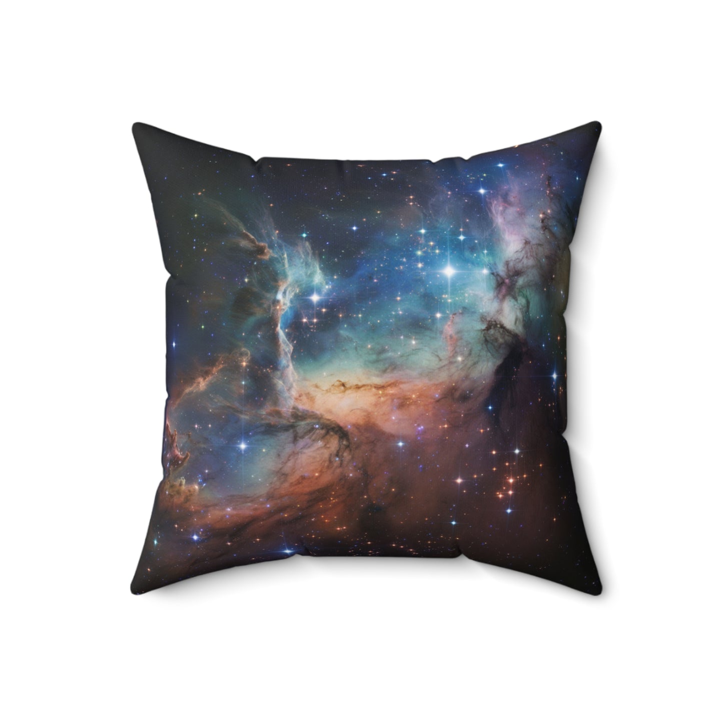 Square Pillow with Starry Cosmic Cover Galactic Pillow Space Decor Dorm Room Decor Starry Pillow